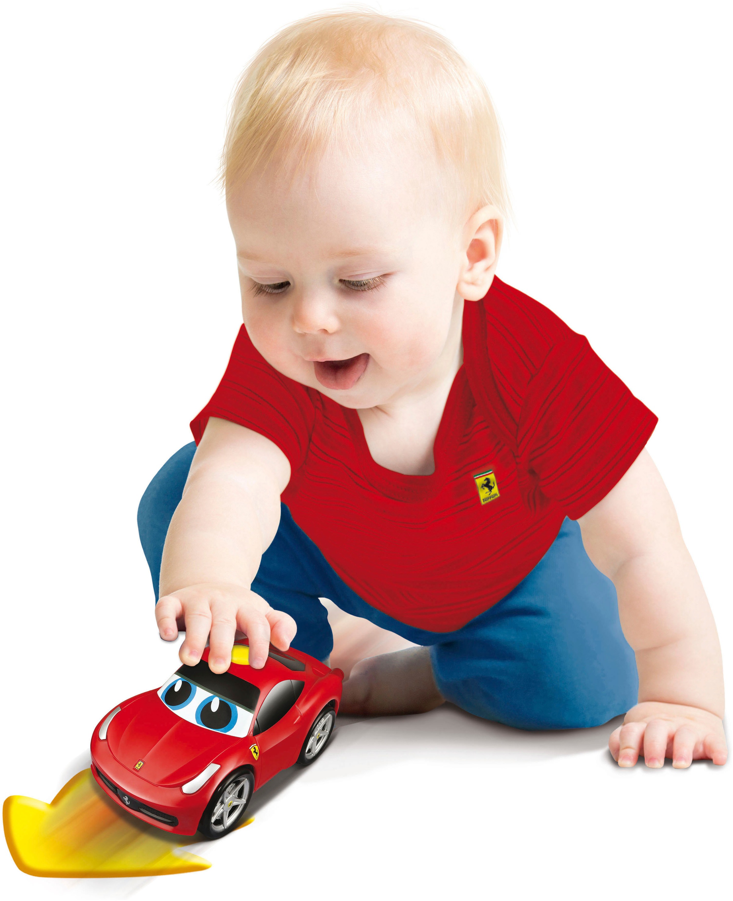 bbJunior Spielzeug-Auto »Touch & Go Ferrari 458 Italia 13cm«, mit Licht und Sound