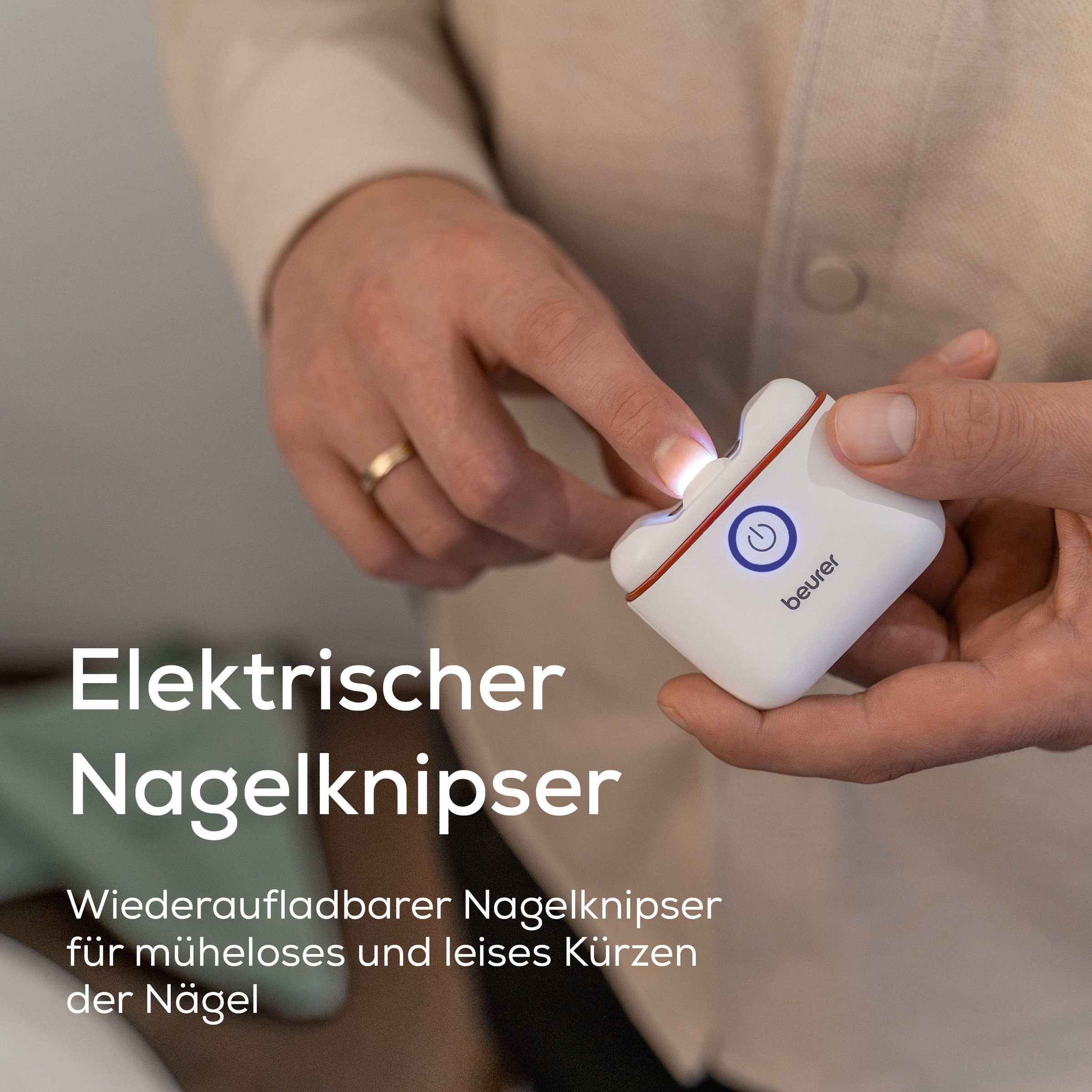 BEURER Nagelknipser »MP 10, elektrisch, automatisches Schneiden der Nägel« Ideal für Kinder, Senioren und bei eingeschränkter Feinmotorik