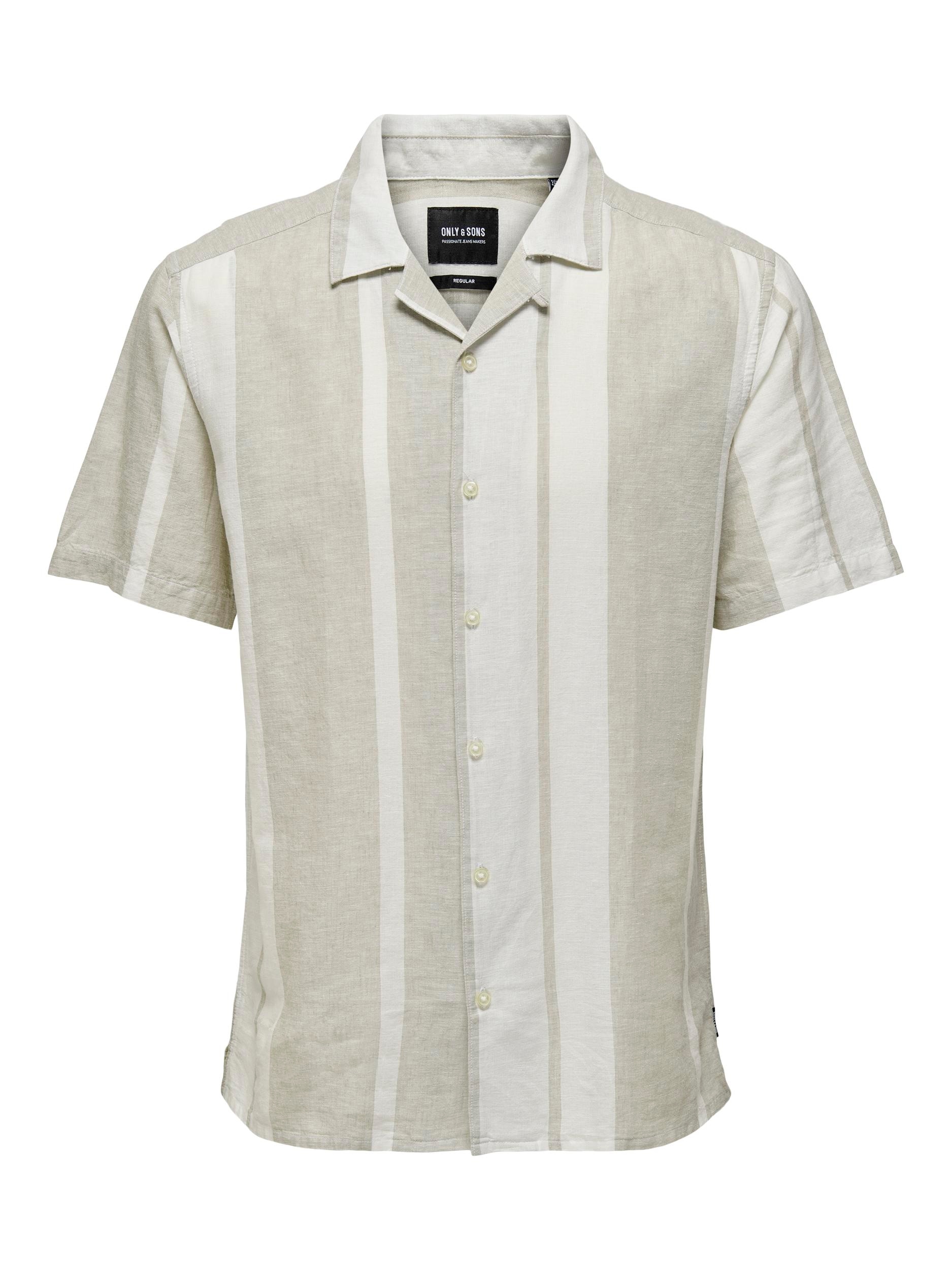 ONLY & SONS Kurzarmhemd »ONSCAIDEN SS STRIPE LINEN RESORT NOOS«