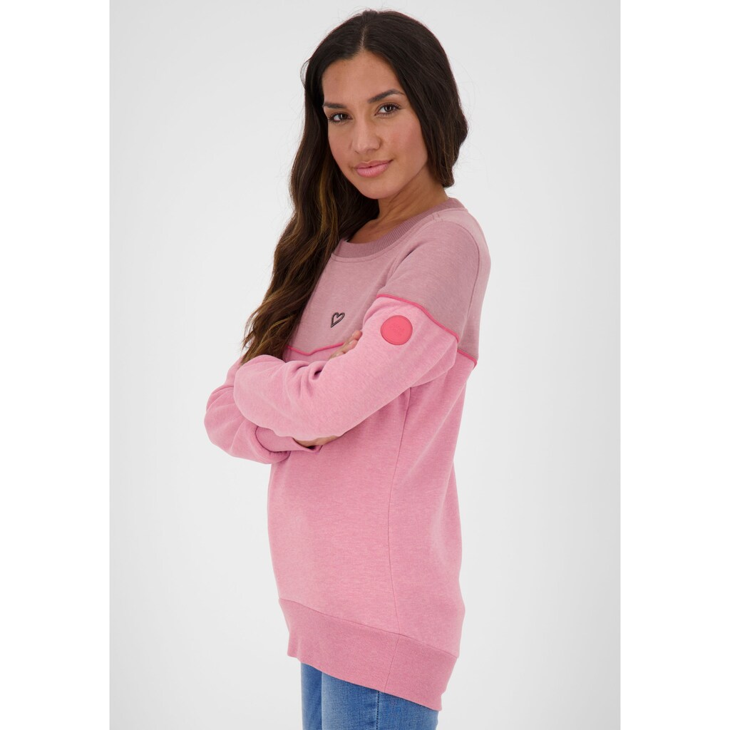 Alife & Kickin Sweatshirt »DarleenAK«, mehrfarbiger Crewneck-Sweater mit Kontrastdetails