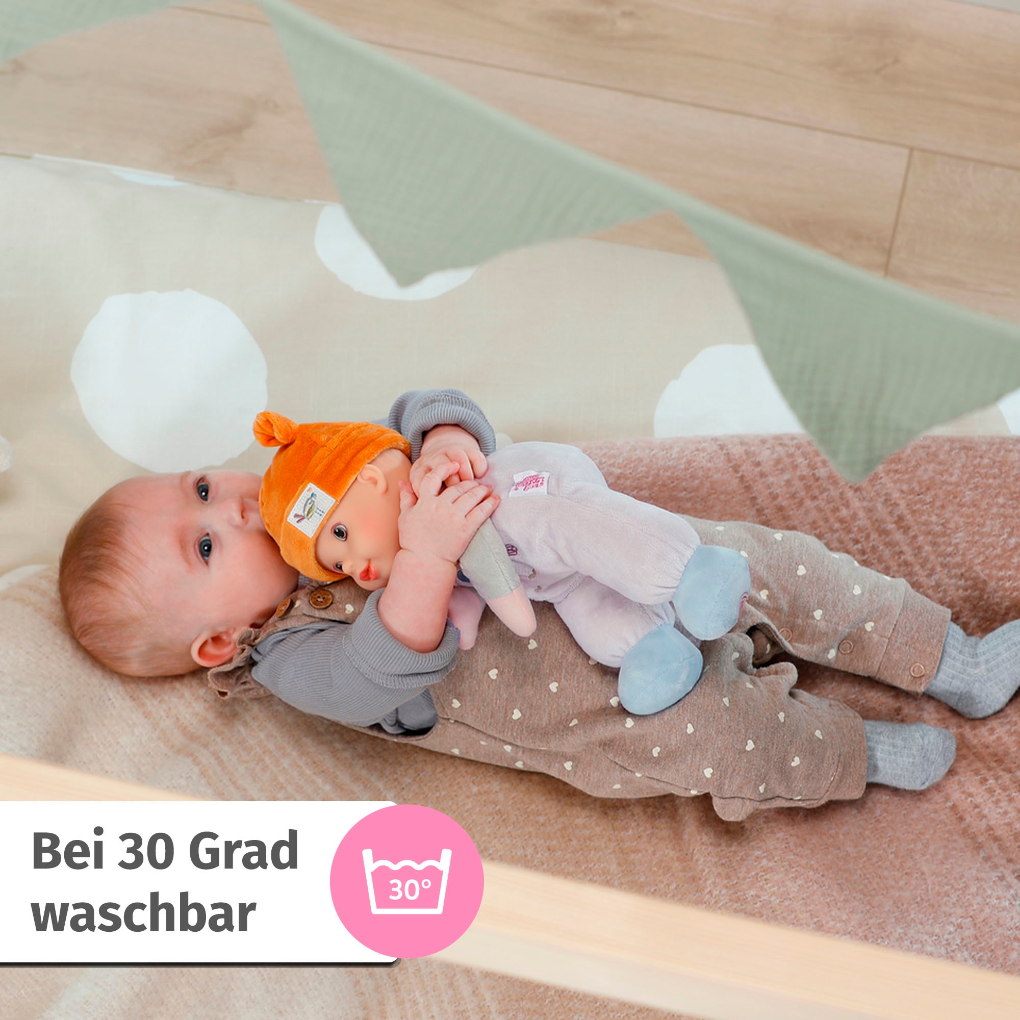 Baby Annabell Babypuppe »for babies, Sweetie Sand, 30 cm«, mit Rassel im Inneren