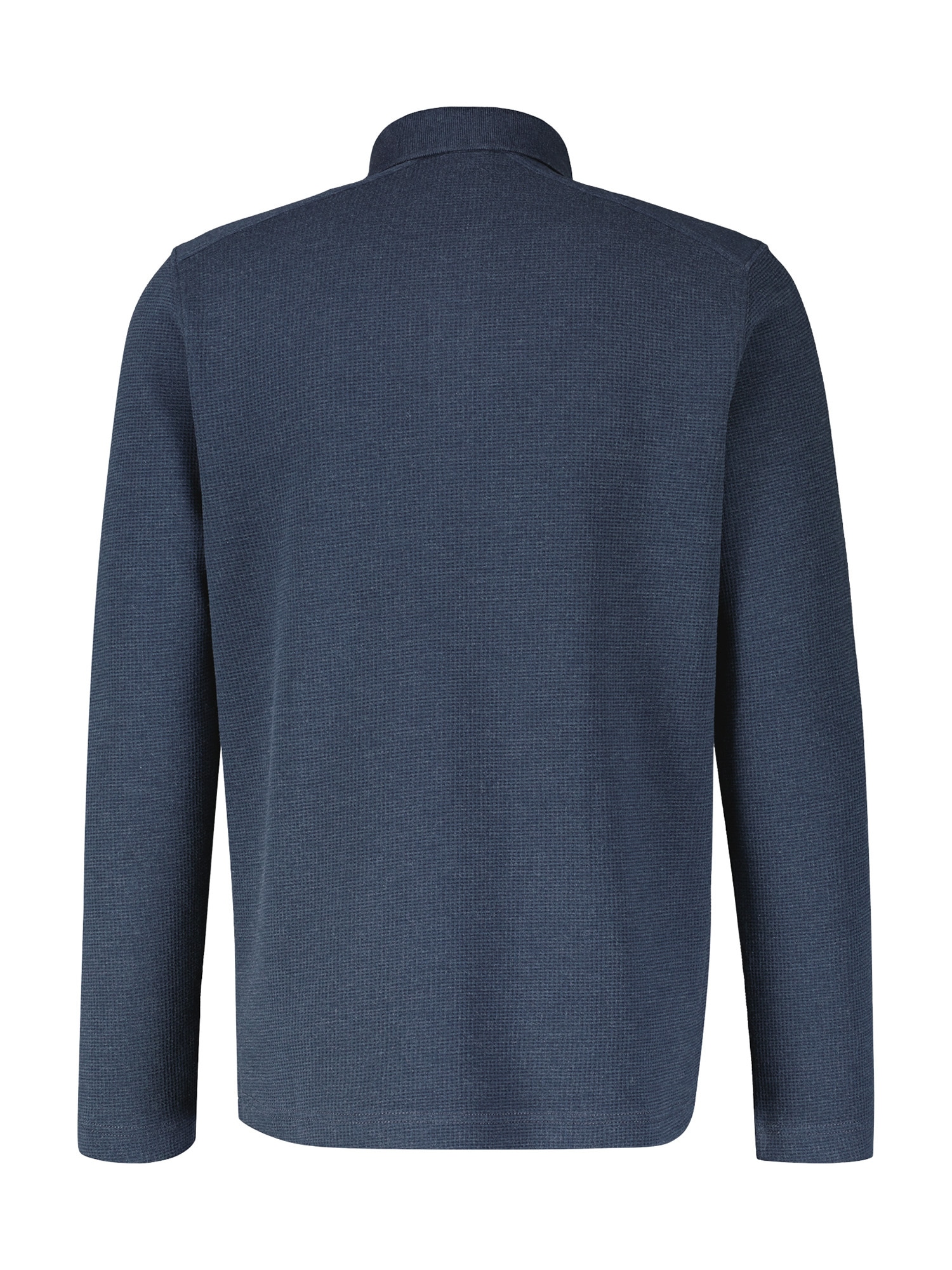LERROS Sweatshirt »LERROS Langarmpolo, unifarbenes Waffelpiqué«