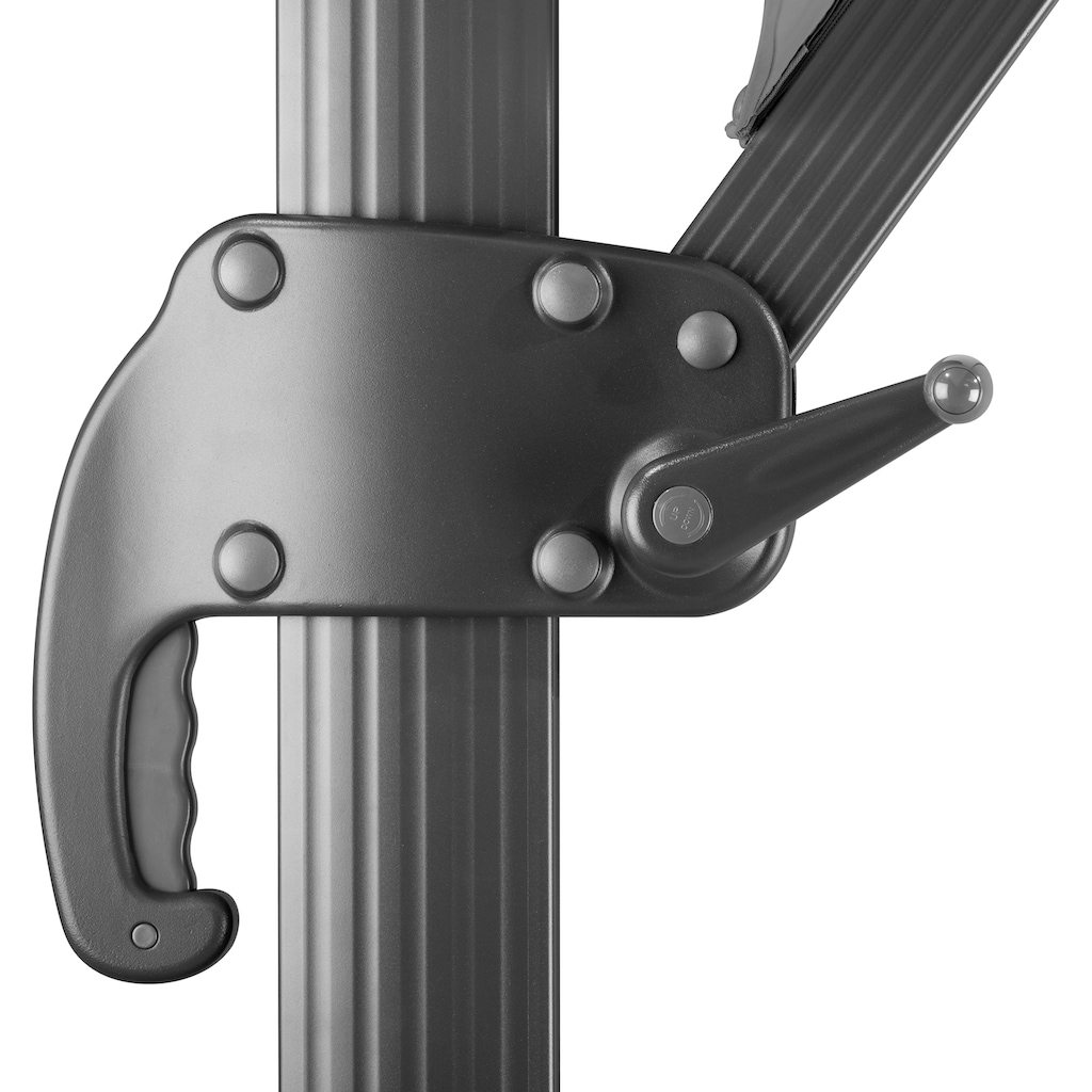 Schneider Schirme Ampelschirm »Rhodos Grande«, mit Schutzhülle und Schirmständer, ohne Wegeplatten