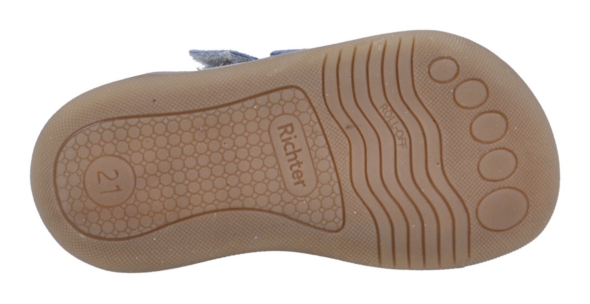 Richter Barfußschuh »Samy«  Kinderschuh im Konstrastlook, Größenschablone zum Download