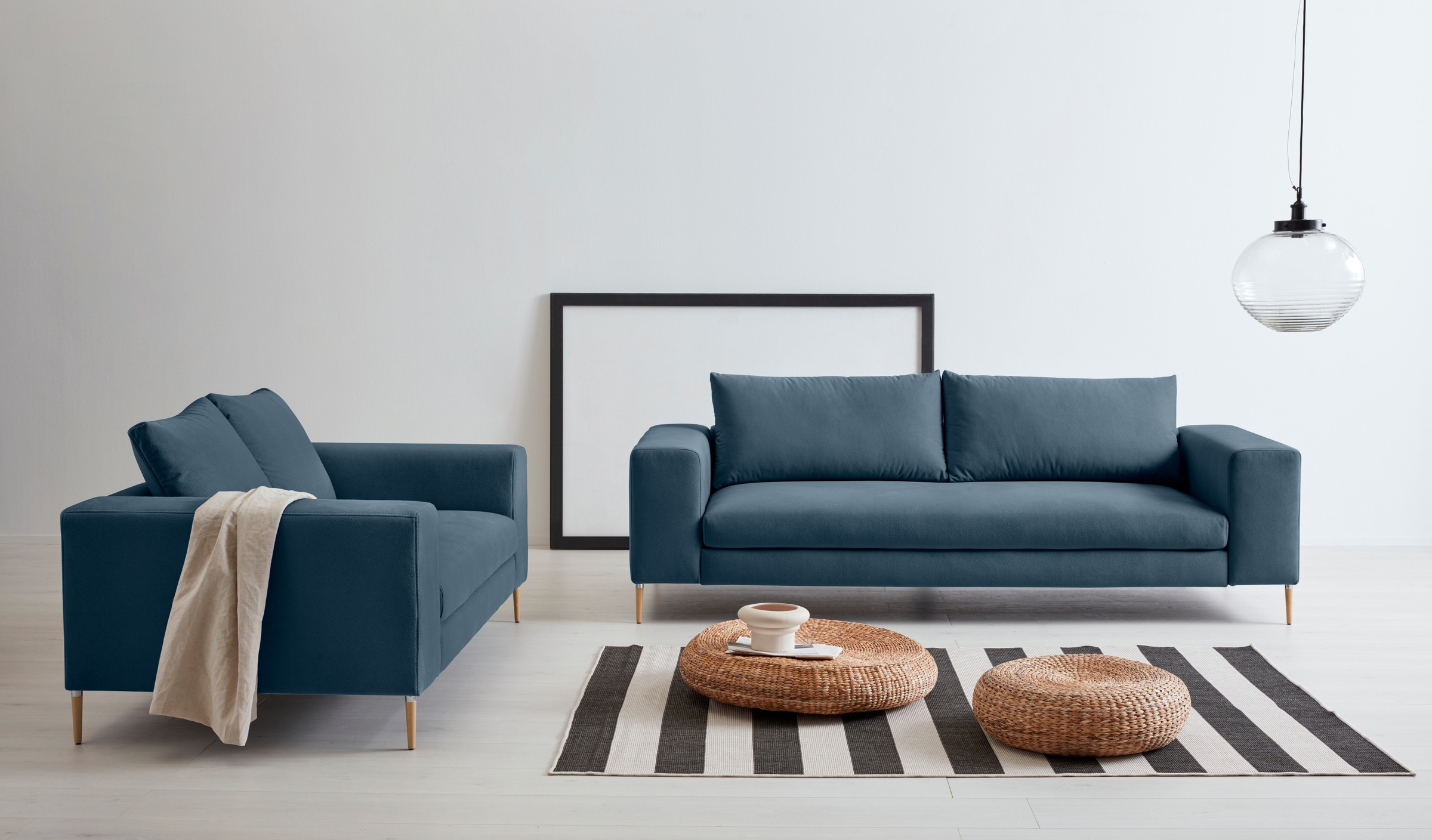 OTTO products 3-Sitzer »Finnja, softer, legerer Sitzkomfort, hoher Fuß, bequem und elegant«, mit Recycling-Bezug