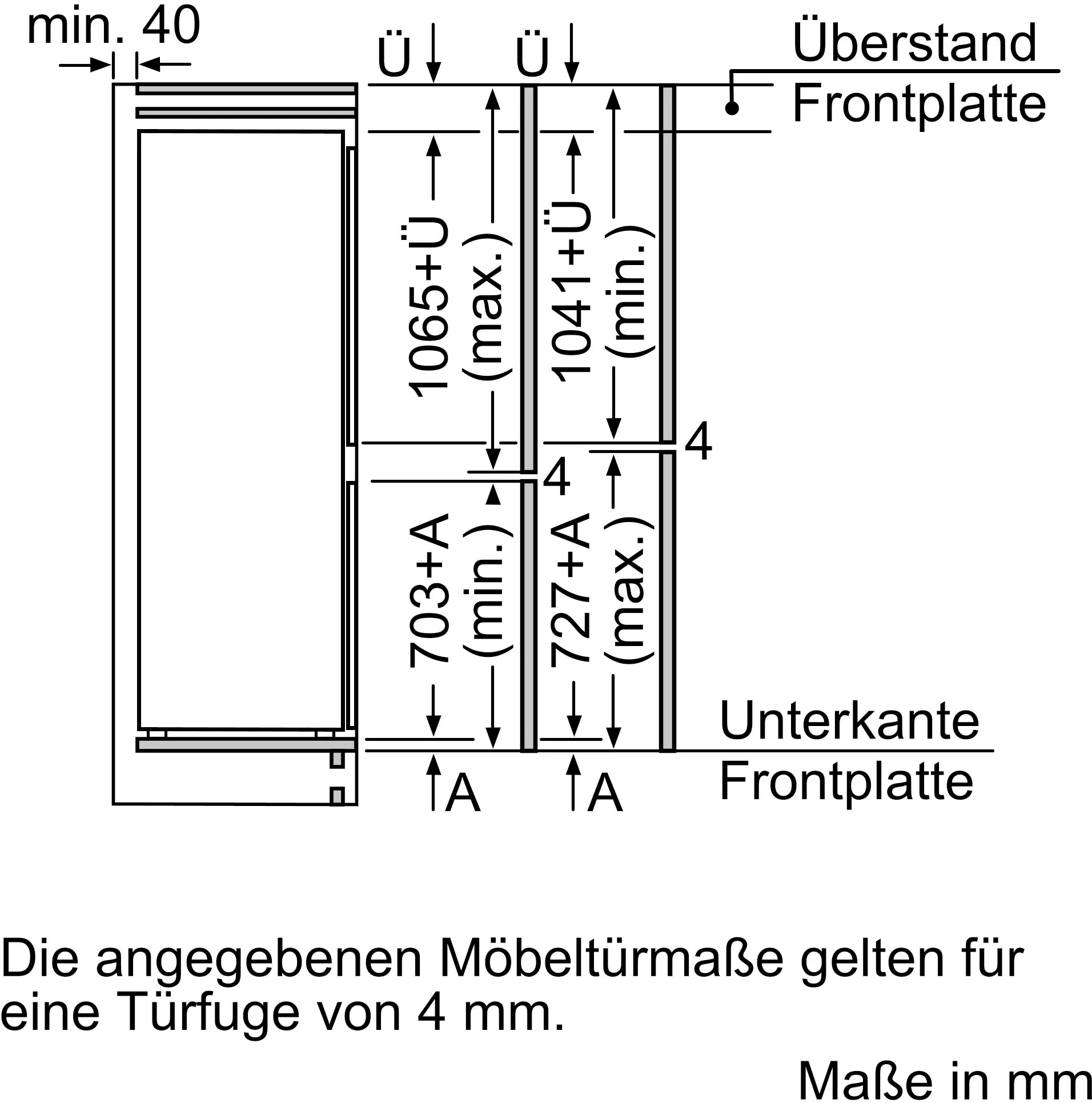 SIEMENS Einbaukühlgefrierkombination »KI86SADE0«, KI86SADE0, 177,2 cm hoch, 55,8 cm breit