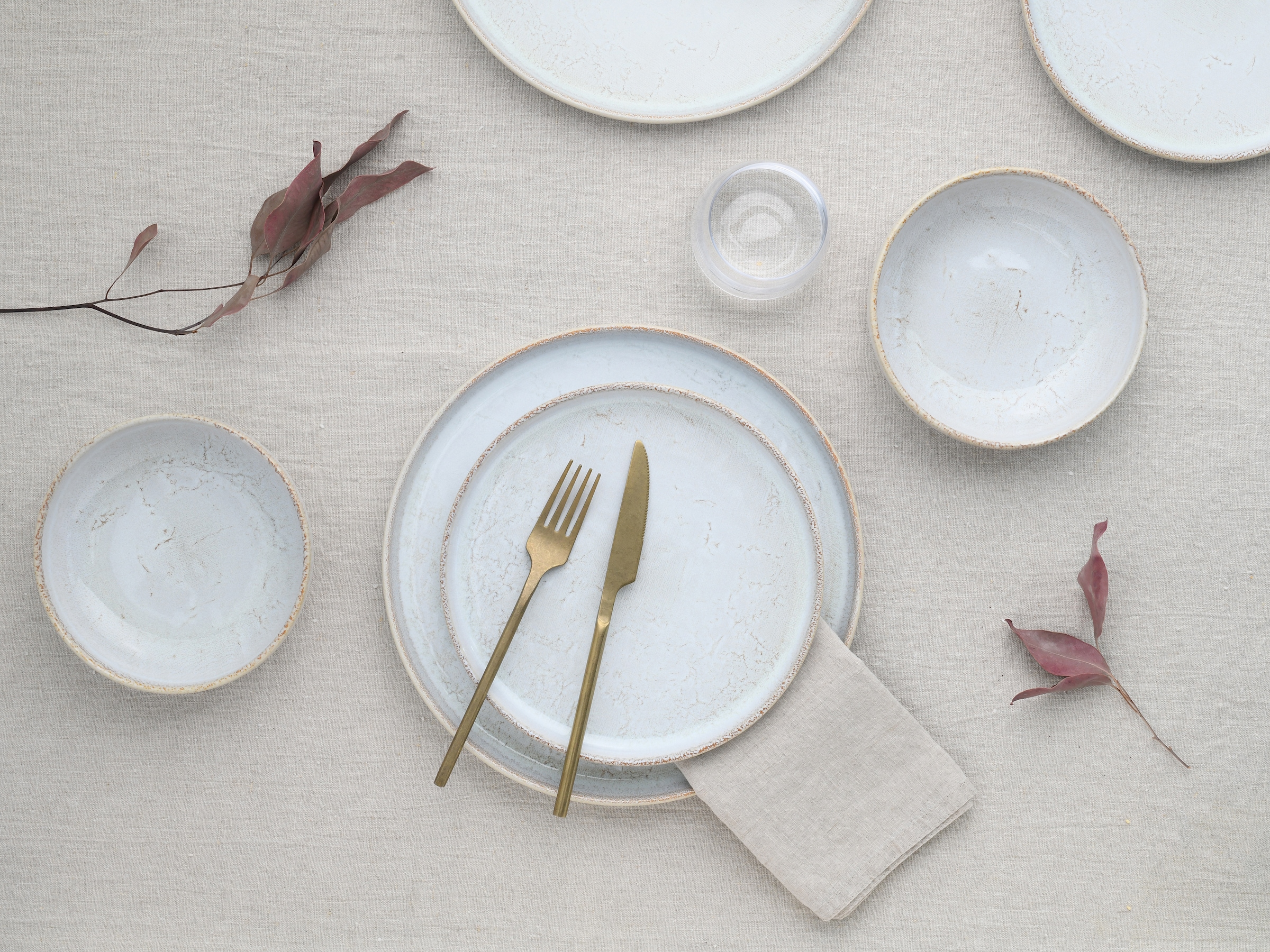 CreaTable Teller-Set »Uno Vintage Offwhite, Tellerset 12-tlg« Shabby Look, Vintage Style