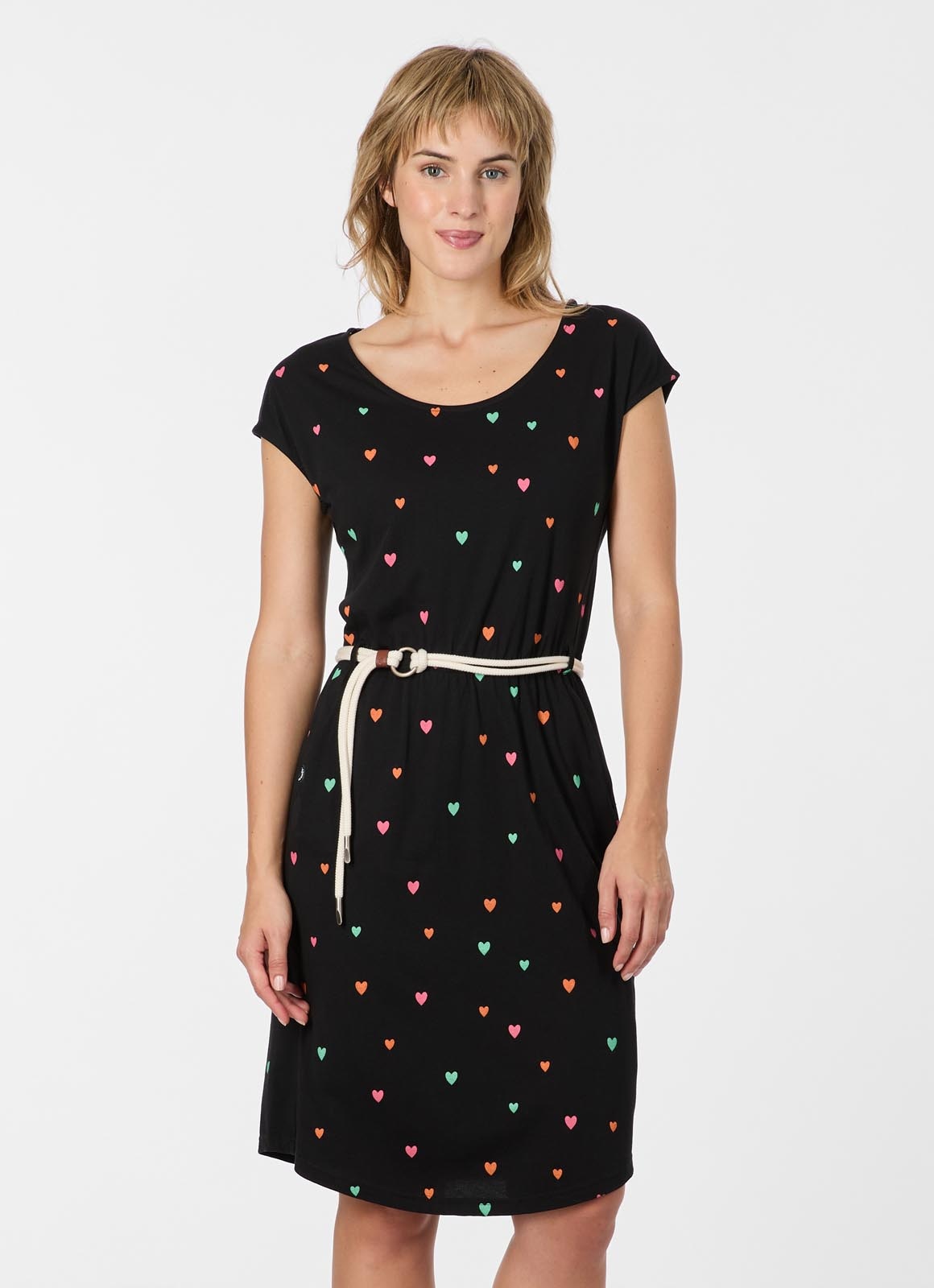 Ragwear Sommerkleid »LILITHE PRINT« 2 tlg. Baumwoll-Modal-Mix mit Eingrifftaschen und Gürtel