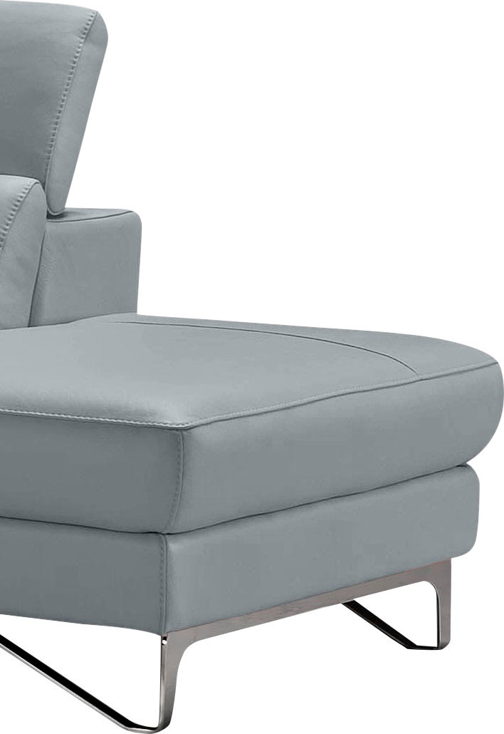 Egoitaliano Ottomane »Princess, elegantes Designsofa mit erstklassigem Sitzkomfort,«, inkl. verstellbarem Kopfteil und edle Designmetallfüße