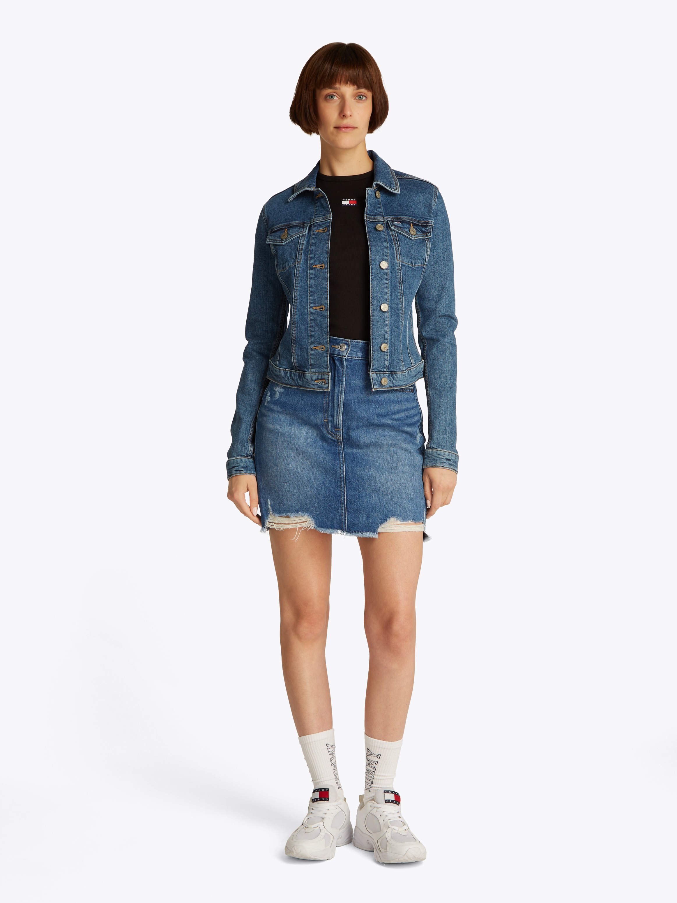 Tommy Jeans Curve Jeansjacke »VIVIANNE SKN JACKET EXT BI8130«, in Großen Größen
