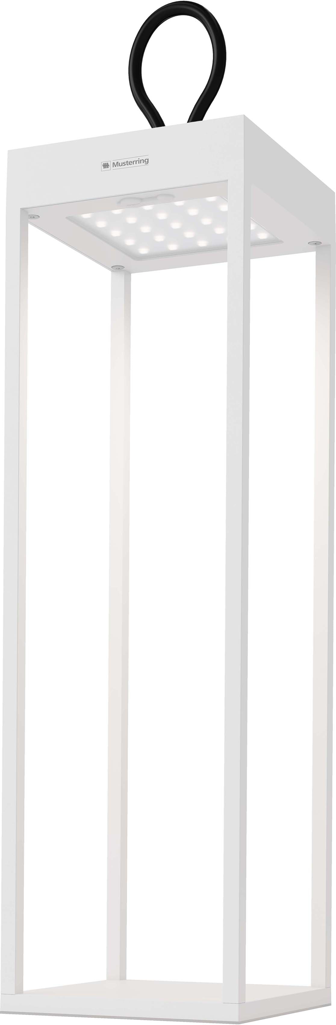 Musterring LED Außen-Tischleuchte »Grace« LED-Modul 1 Stk. Warmweiß Akkubetrieben in weiß, Größe Höhe: 50 cm