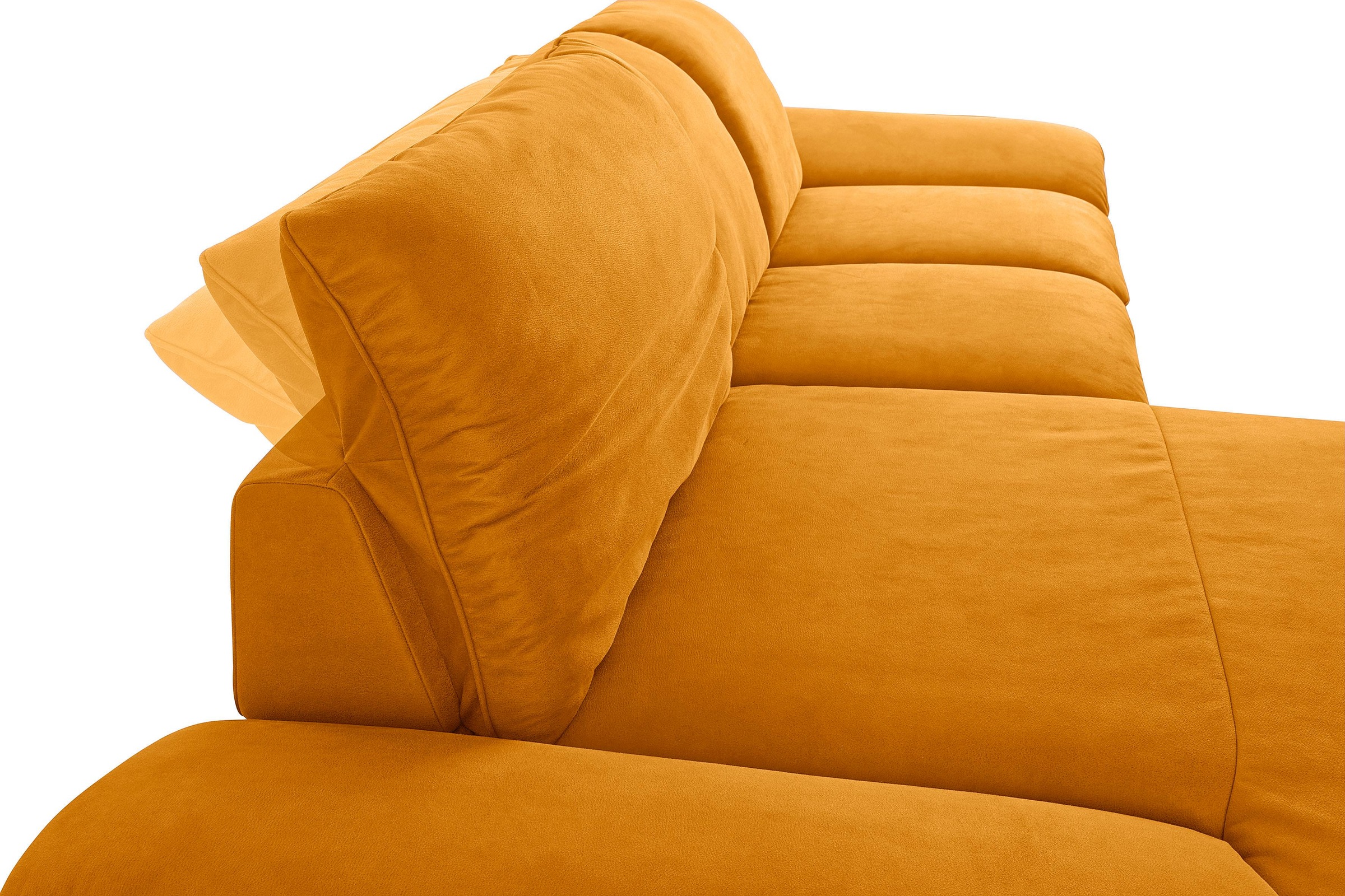 W.SCHILLIG Ecksofa »enjoy&MORE, Designsofa, elegant und bequem, L-Form«, mit Sitztiefenverstellung, Füße Chrom glänzend, Breite 310 cm