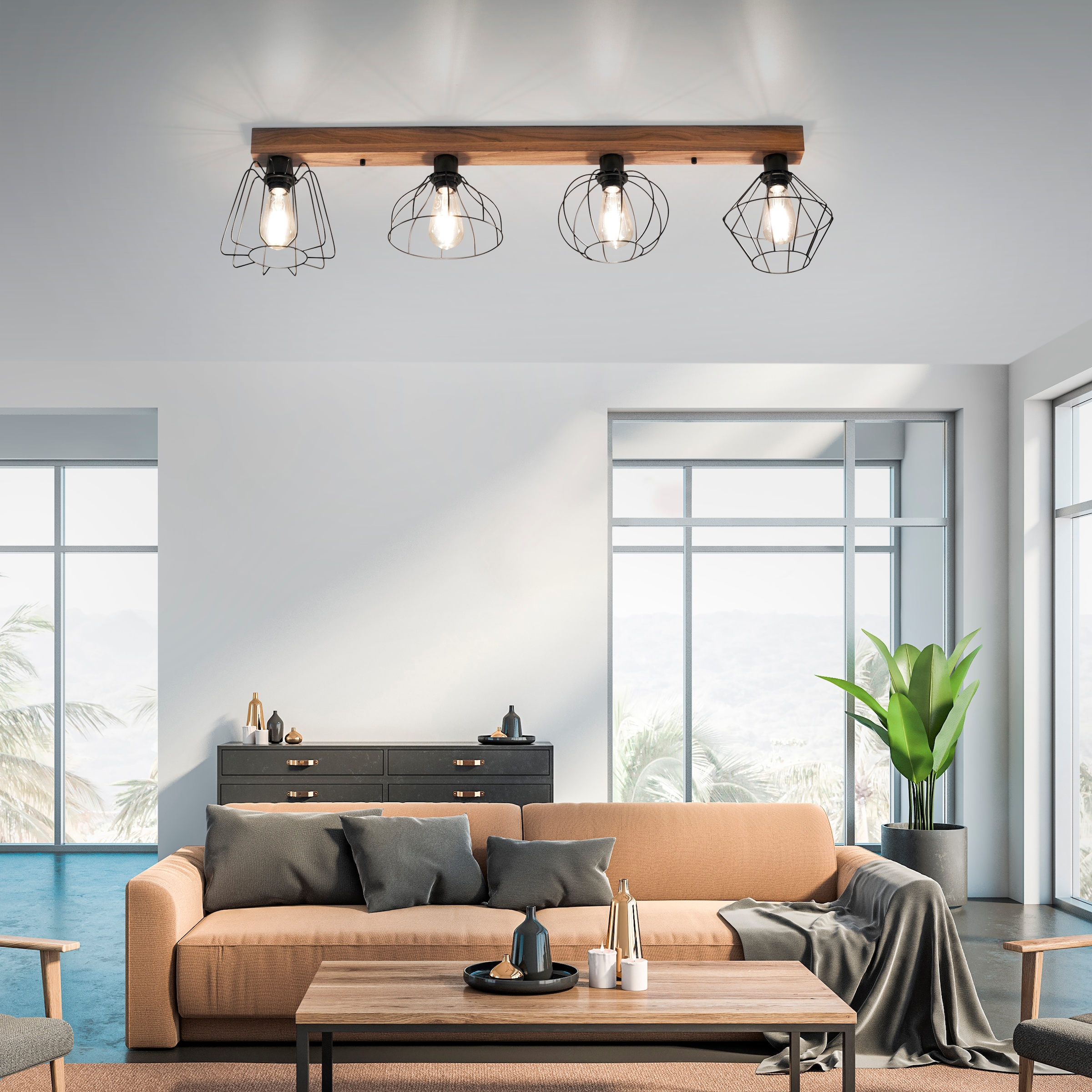 JUST LIGHT Deckenleuchte »KASKA« E27 1 Stk. ExklusiveE27