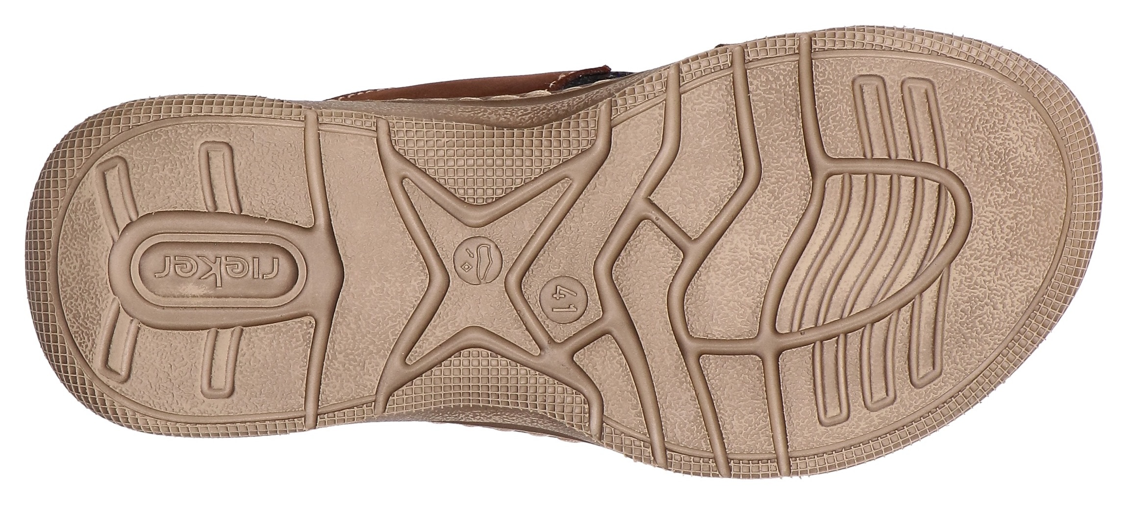 Rieker Pantolette  Sommerschuh, Strandschuh, Urlaubsschuh mit Kreuzbandage