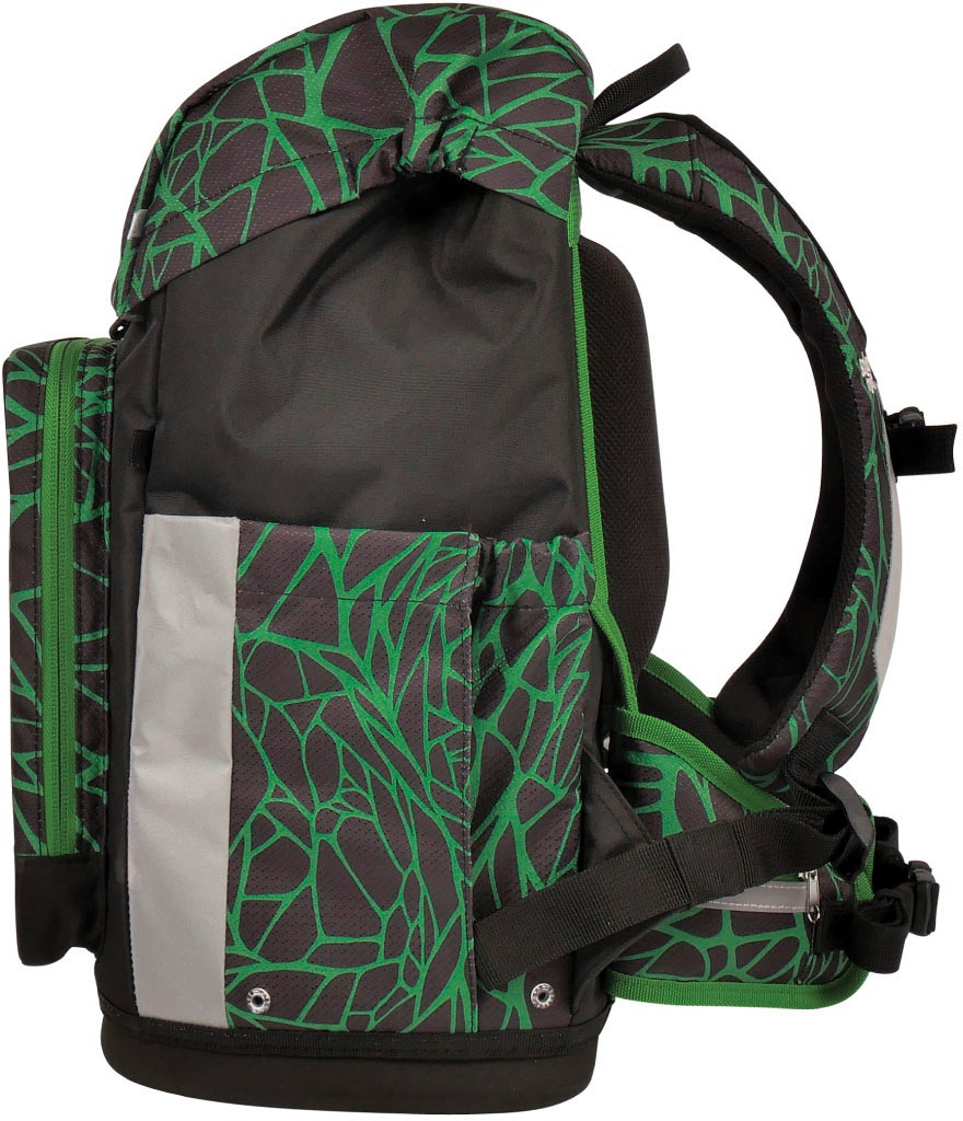SCHOOL-MOOD® Schulranzen »Rebel Air+, Linus (Panther)«, retroreflektierende Flächen, aus recyceltem Material