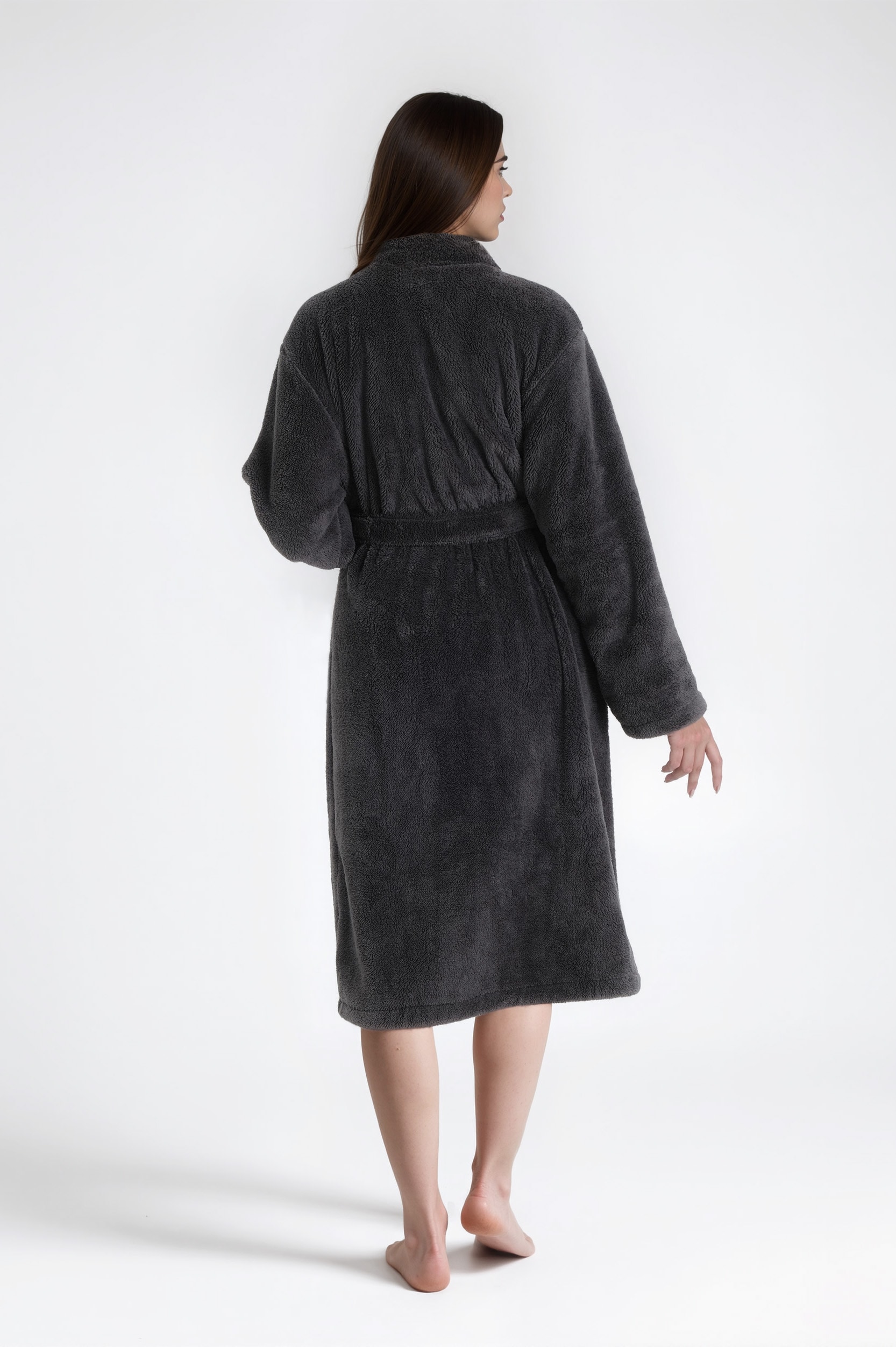 my home Unisex-Bademantel »Lillou Kimono, ideal für Sauna & Spa, Hotelbademantel, Morgenmantel«, (1 St.), kuschelig weicher Fleece, für Damen und Herren, XS-3XL