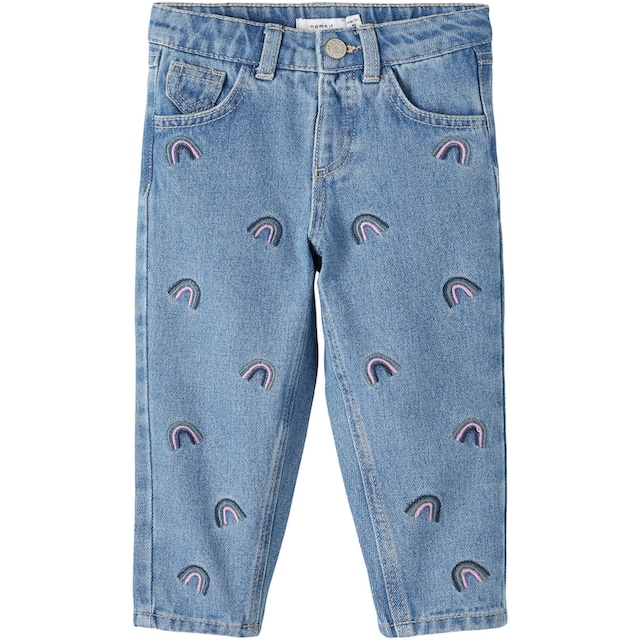 Name It Mom-Jeans »NMFBELLA MOM JEANS 1250-TE NOOS«, mit Motiv Stickerei  bestellen bei OTTO