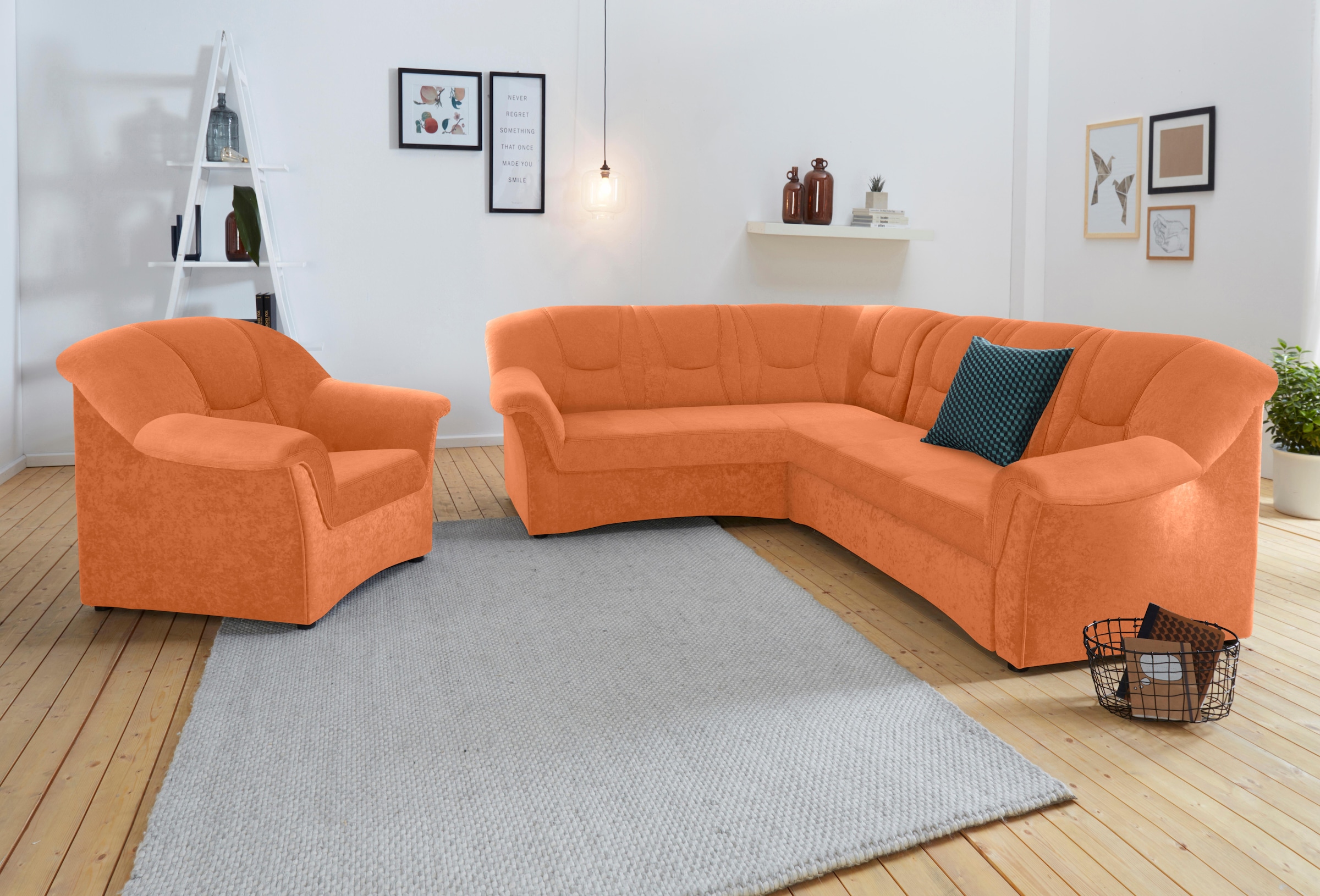 DOMO collection Ecksofa »Sarafina L-Form«, wahlweise mit Bettfunktion, optional mit Federkern