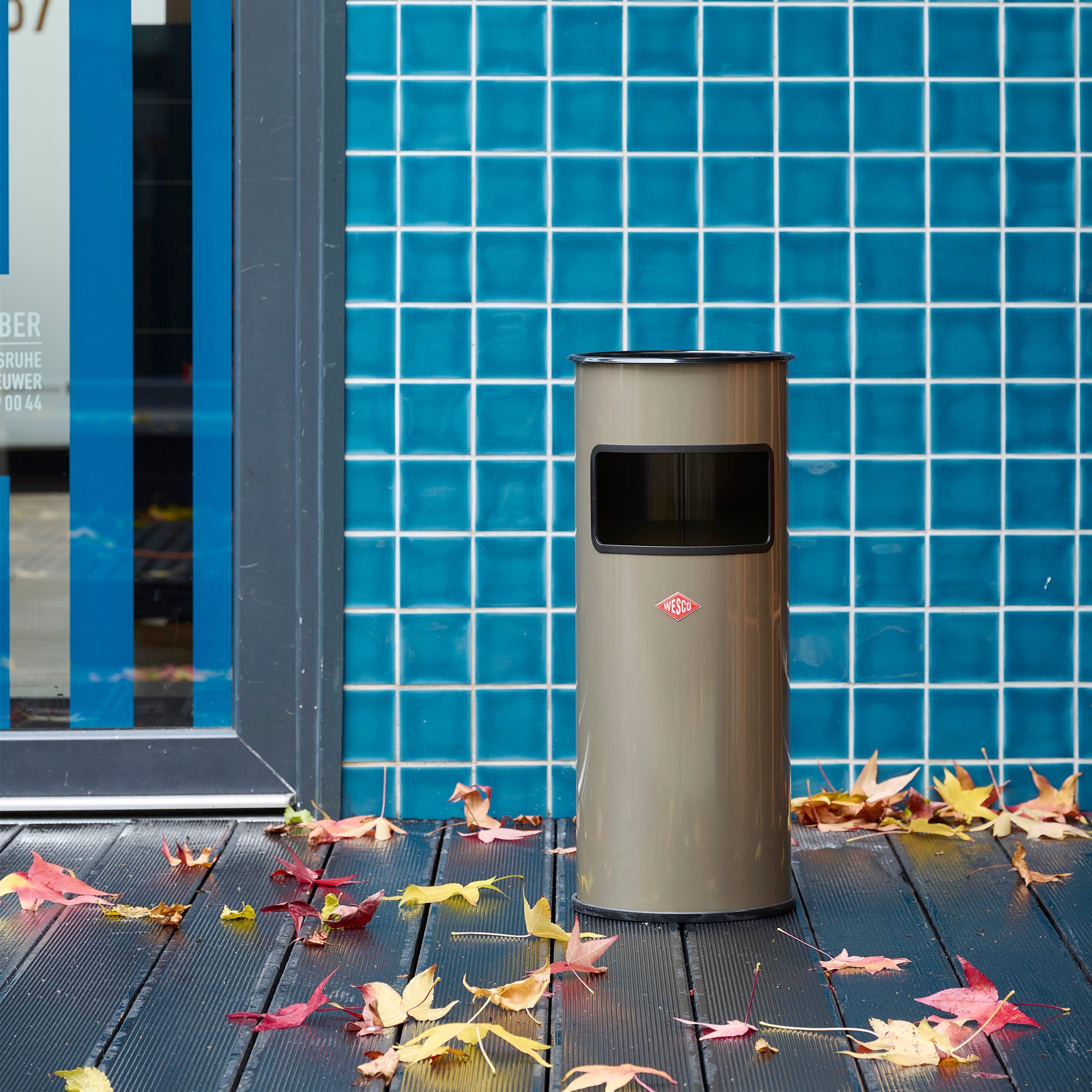 WESCO Aschenbecher »Standascher 50 L mit Sieb« 1 Behälter mit Einwurfschlitz und Sieb