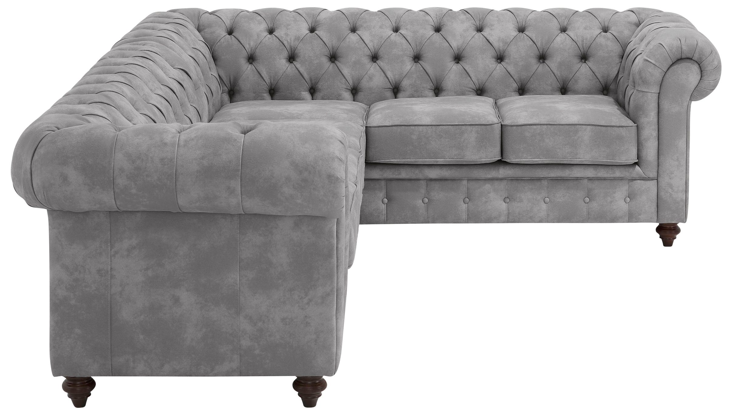 Home affaire Chesterfield-Sofa »Chesterfield Ecksofa, auch in Leder L-Form«, hochwertige Knopfheftung, langer Schenkel links oder rechts wählbar