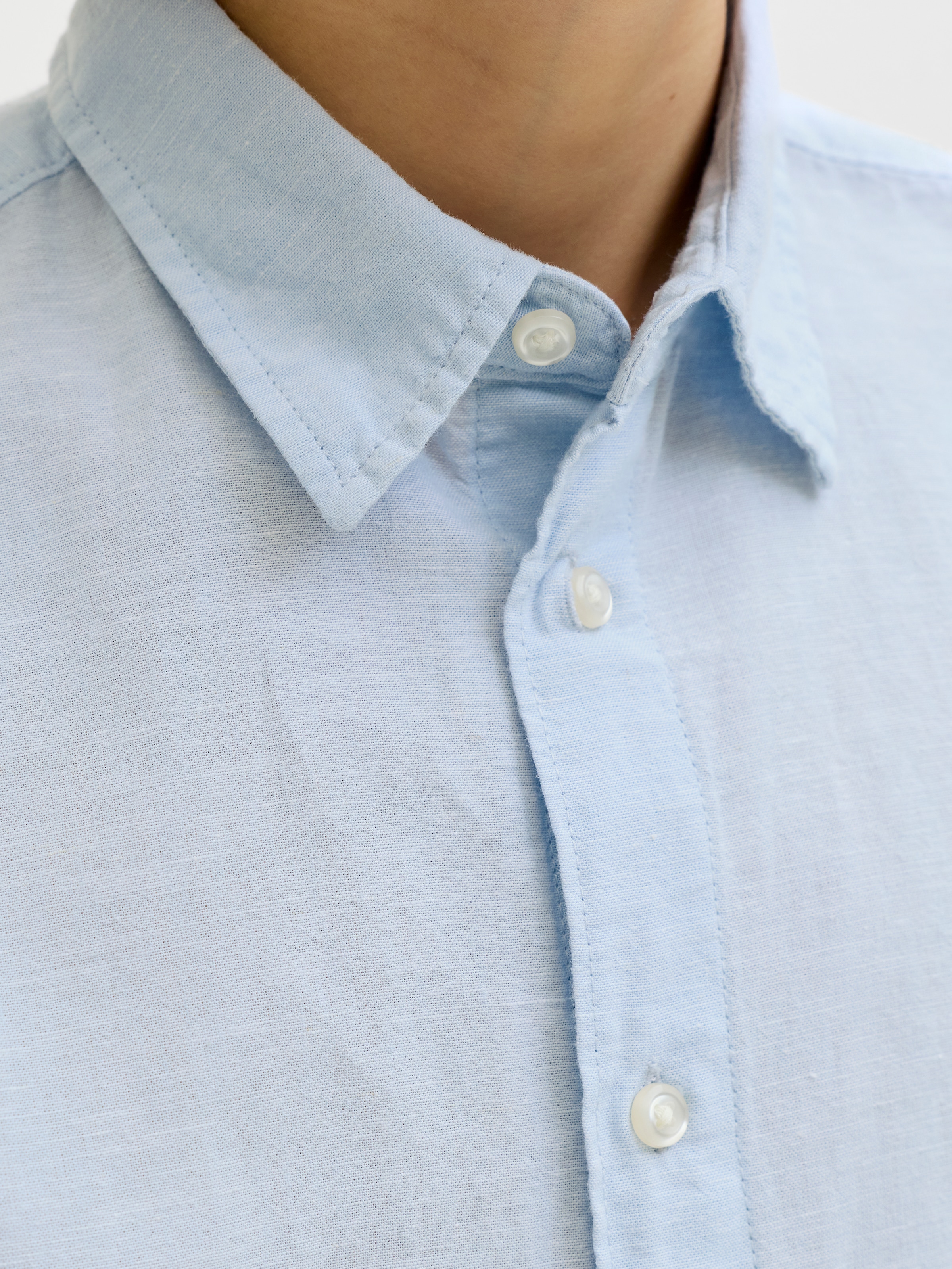 Jack & Jones Junior Langarmhemd »JJEBREEZE LINEN BLEND SHIRT L/S SN JNR«
