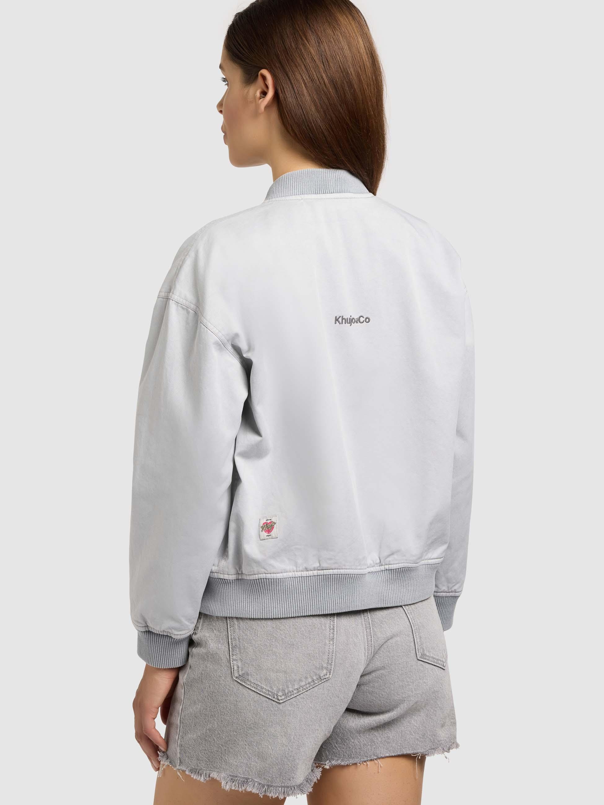 khujo Funktionsjacke »Funktionsjacke Inie« ohne Kapuze Übergangsjacke im Bomberjacken-Style