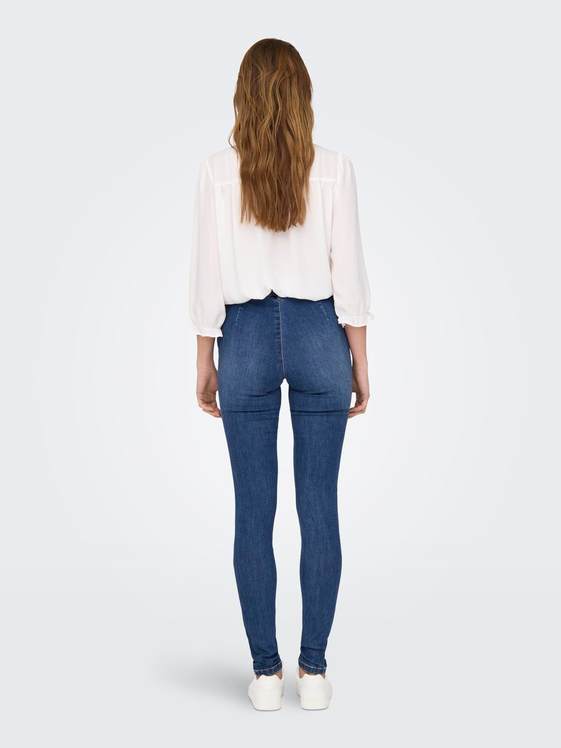ONLY Skinny-fit-Jeans »ONLWAUW MID SK ZIP CUT DNM«