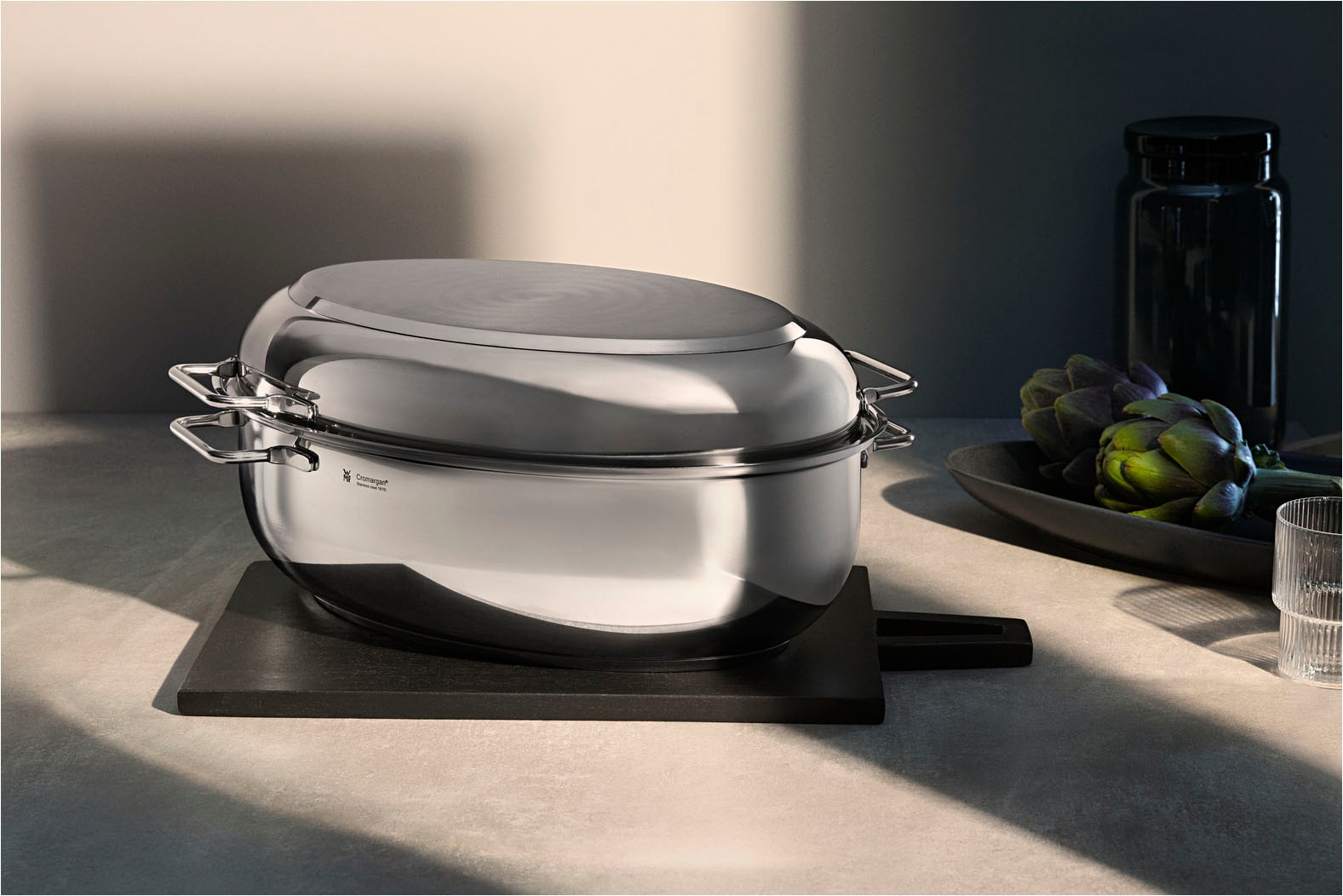 WMF Bräter »Schmortopf mit Deckel, Induktion, backofengeeignet« Cromargan® Edelstahl Rostfrei 18/10