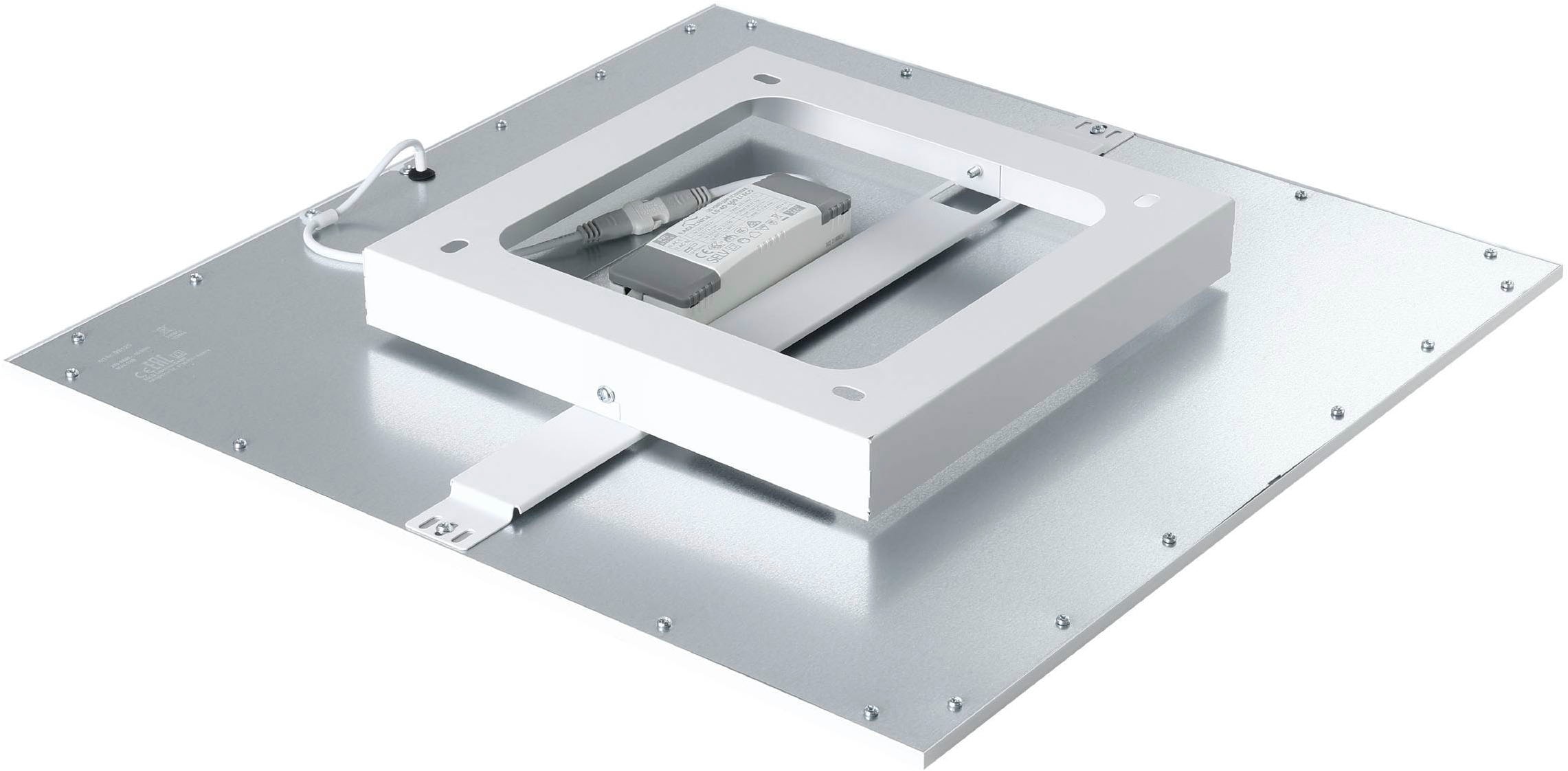 EGLO Deckenleuchte »Salobrena 1 Einbaulampe, Deckenlampe, Aluminium und Kunststoff, Lampe« LED-Modul 1 Stk. Neutralweiß LED Panel, Deckenlampe in weiß,  neutralweiß, Küchenlampe, 45 cm