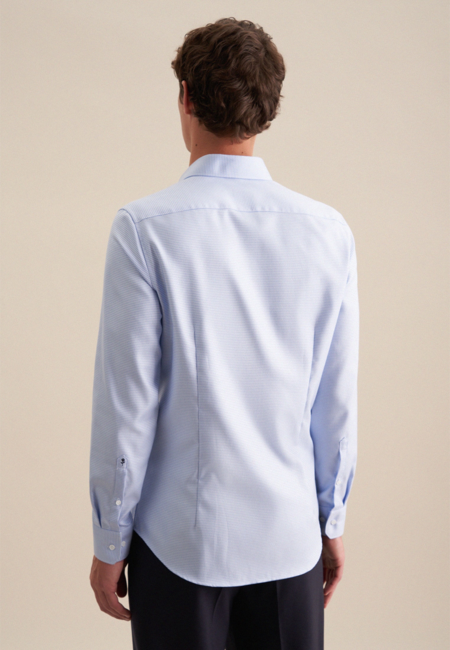 seidensticker Businesshemd »Slim«, Slim Langarm Kentkragen Pepita