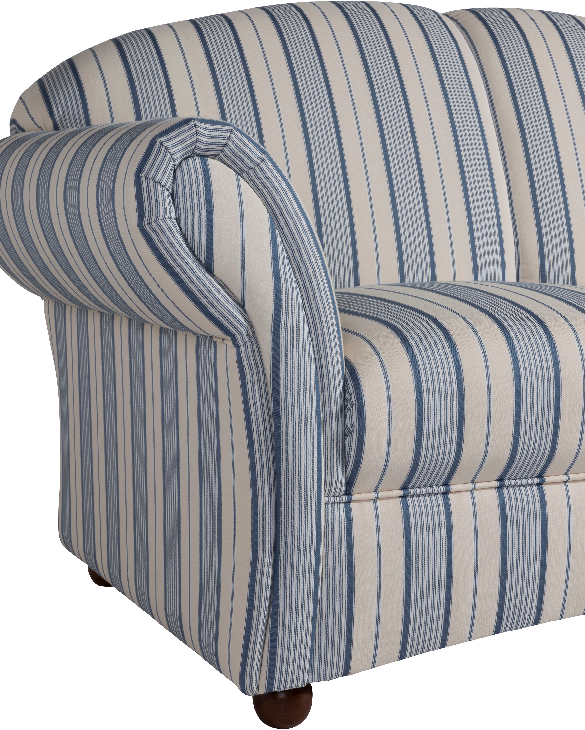 Max Winzer® 2-Sitzer »Caros, klassisch modernes Sofa im Landhausstil, mit hohem Sitzkomfort«, Retro, bequem durch Federkernunterfederung, Streifendesign