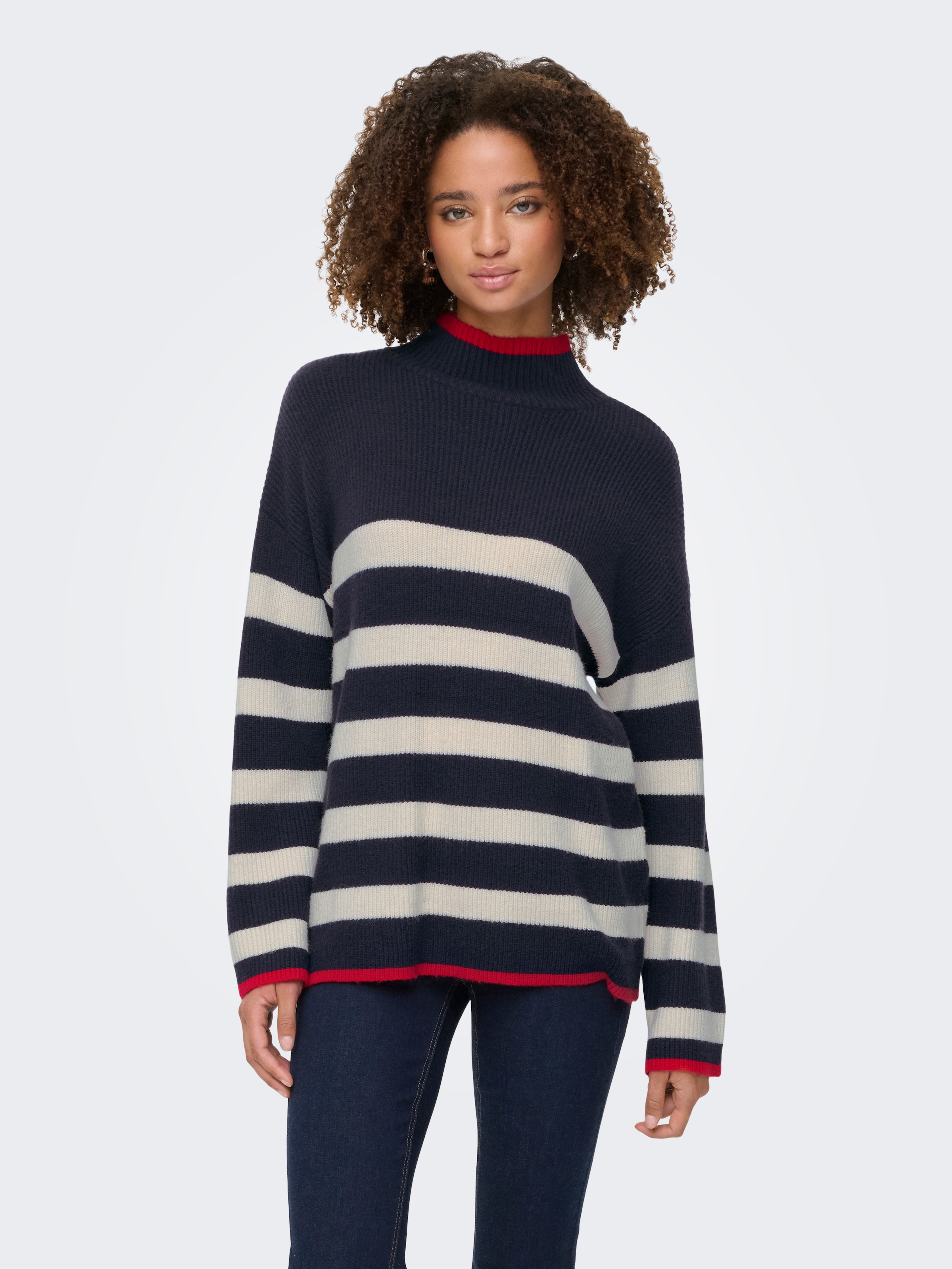 ONLY Strickpullover »ONLKATIA LS RIB HIGHNECK CC KNT«