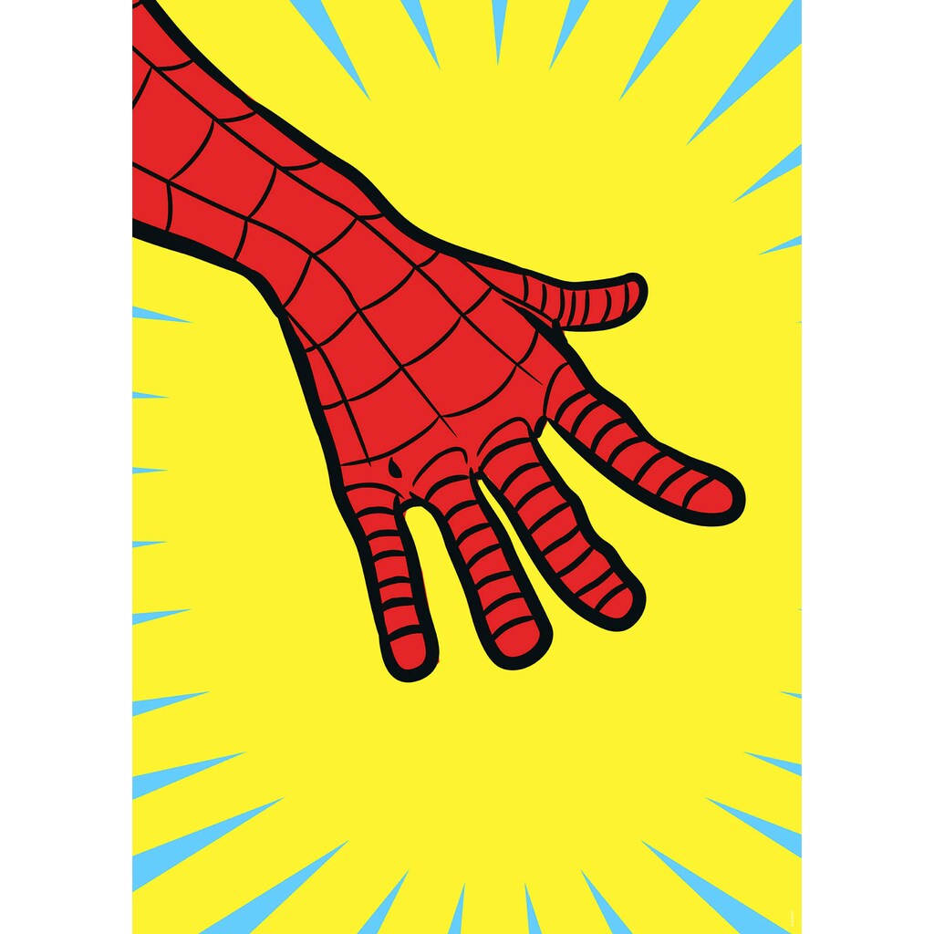 Komar Wandbild »Marvel PowerUp Spider-Man Hand«, (1 St.), Deutsches Premium-Poster Fotopapier mit seidenmatter Oberfläche und hoher Lichtbeständigkeit. Für fotorealistische Drucke mit gestochen scharfen Details und hervorragender Farbbrillanz.