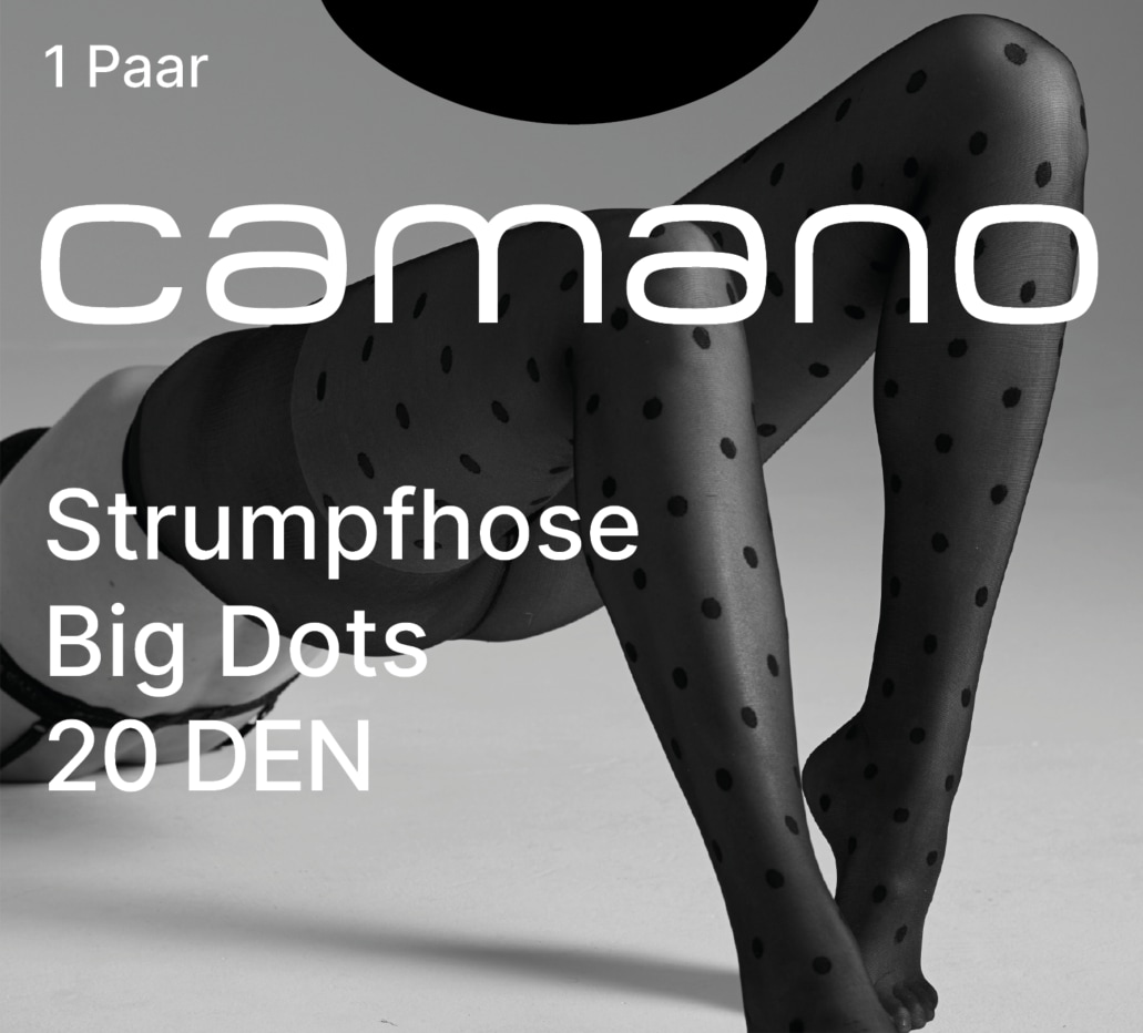 Camano Feinstrumpfhose »Fine fashion«, (2er Pack), Big Dots