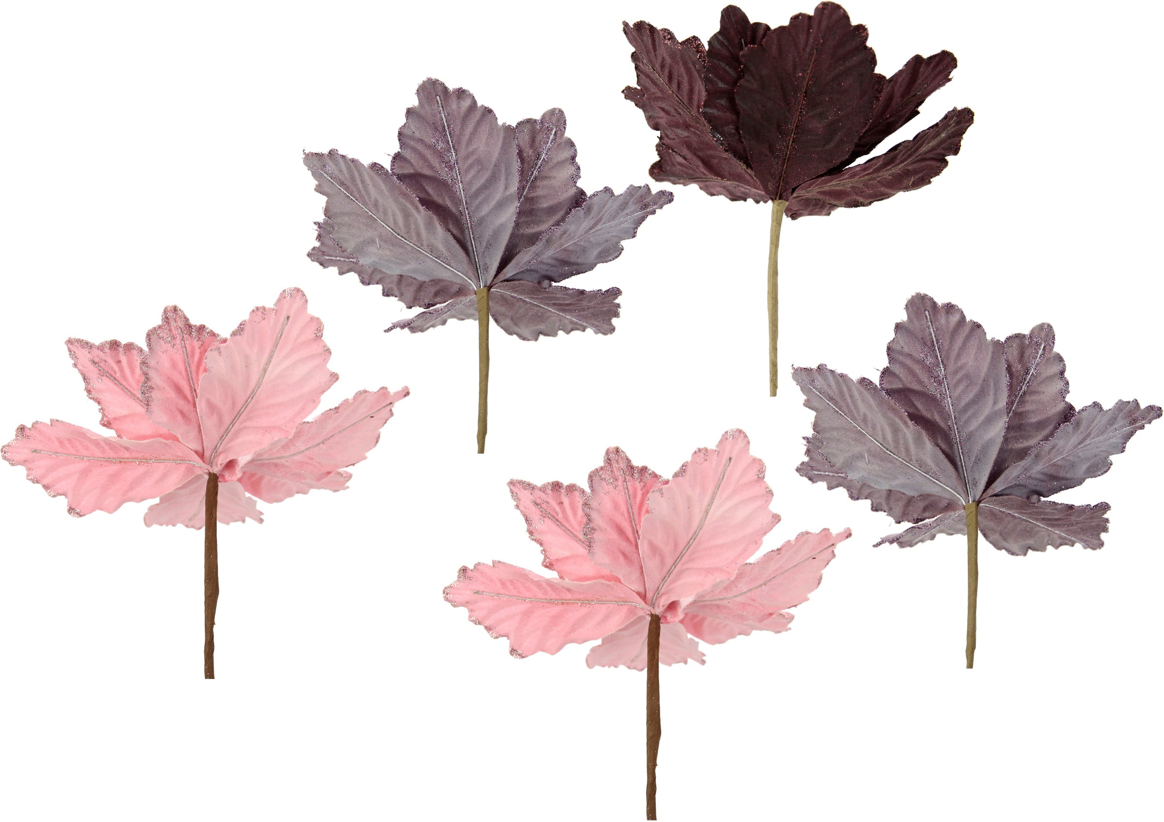 I.GE.A. Kunstblume »Poinsettia«, Kunstblume, Dekoblume, 5er Set