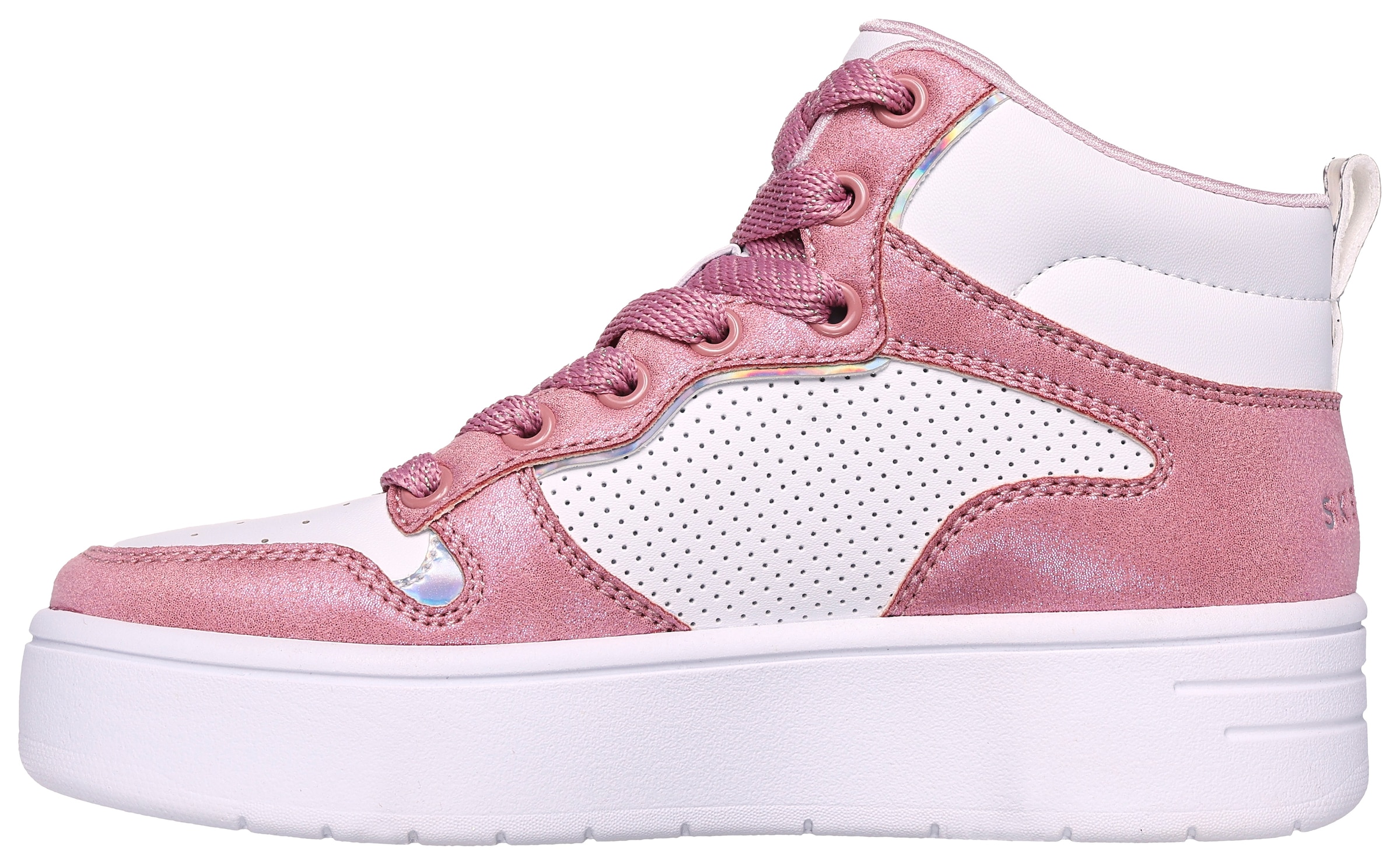 Skechers Kids Sneaker »COURT HIGH-SHINE KICKS«, im Kontrastlook