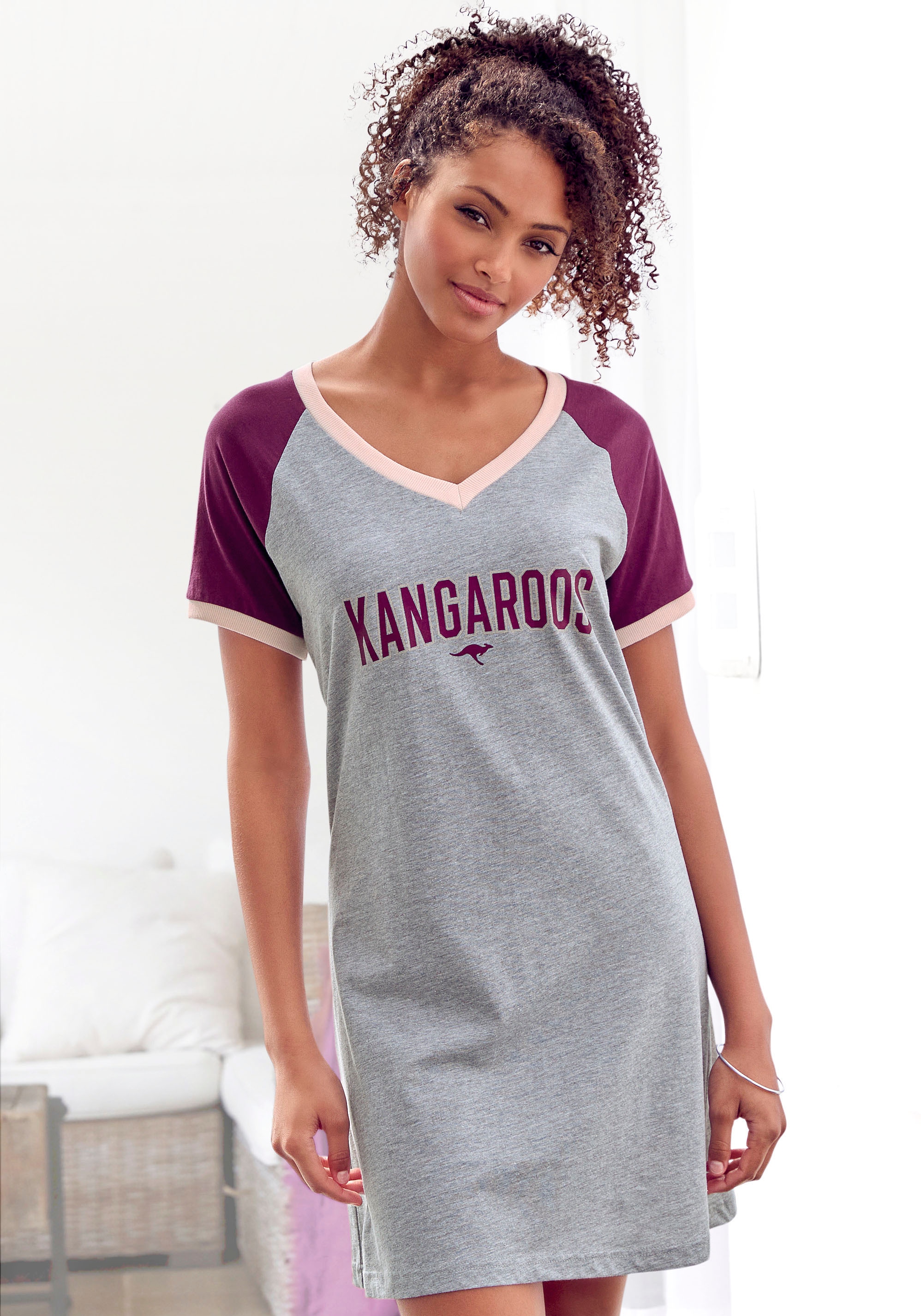 Bigshirt, kontrastfarbenen OTTO Raglanärmeln online mit bei KangaROOS