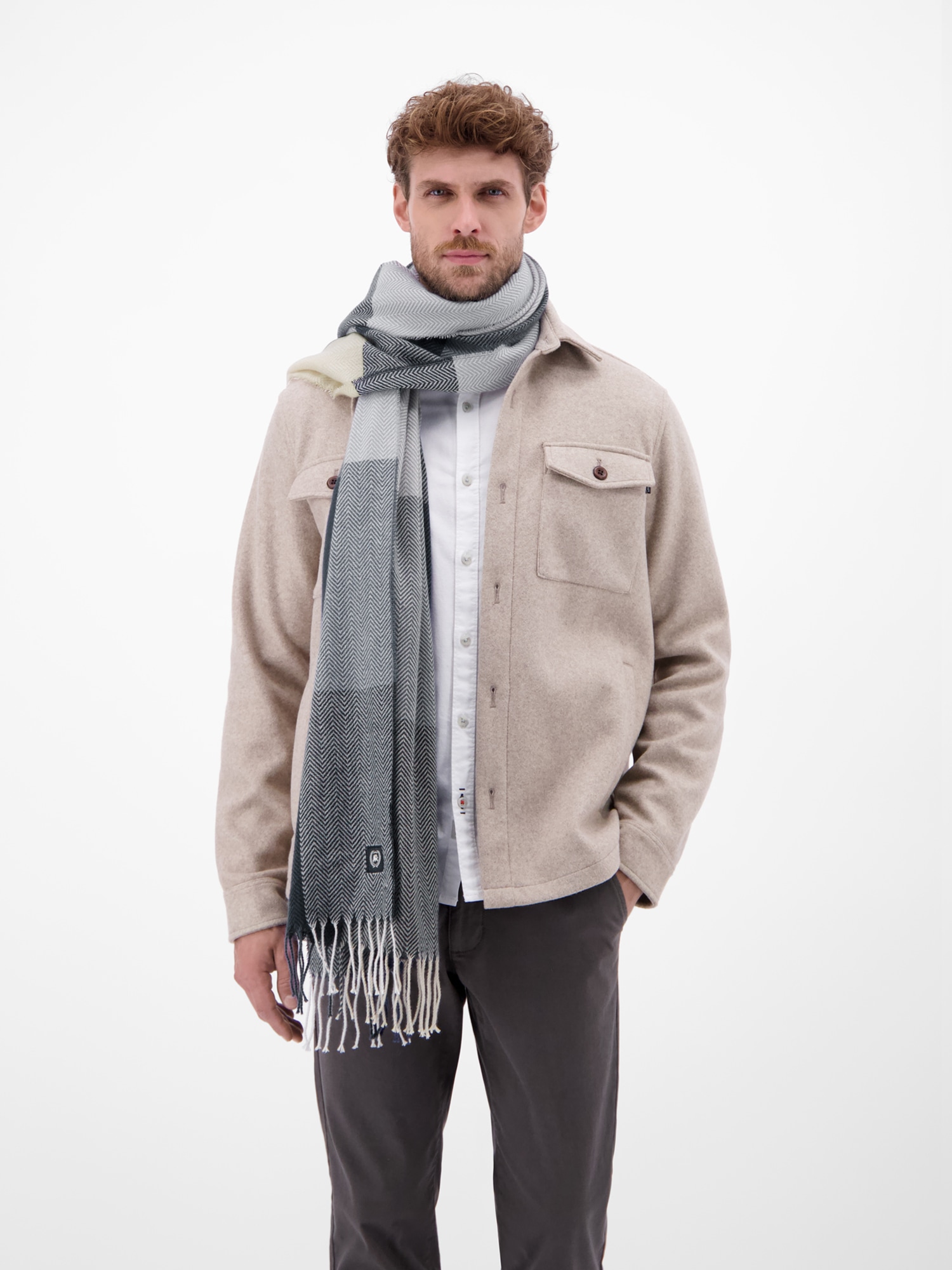 LERROS Wollschal »LERROS Modischer Herrenschal mit Blockstreifen«