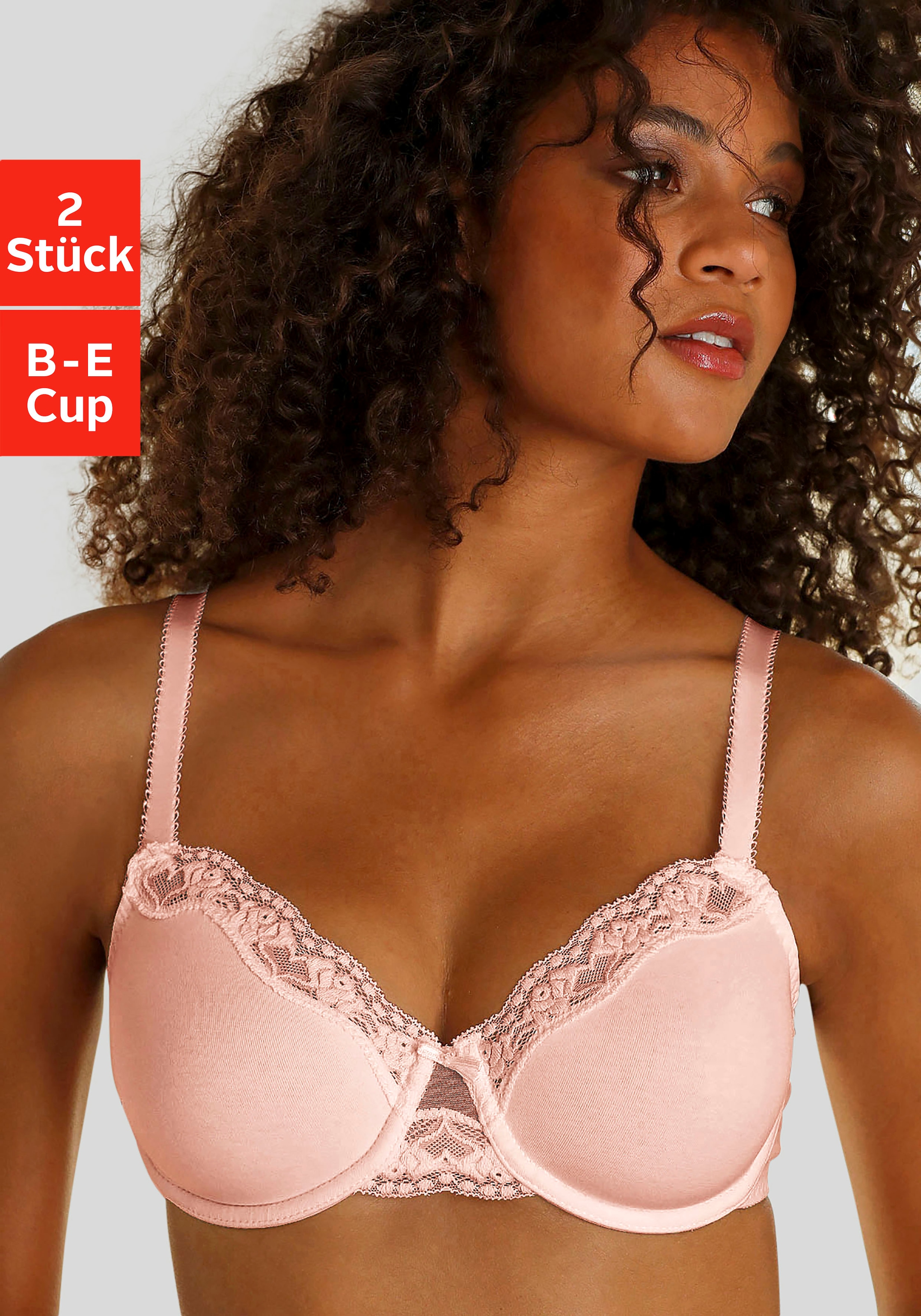 Bügel-BH, Jacquardspitze, (Packung, bei Dessous fleur kaufen zarter OTTO mit Basic petite online 2 Stück),