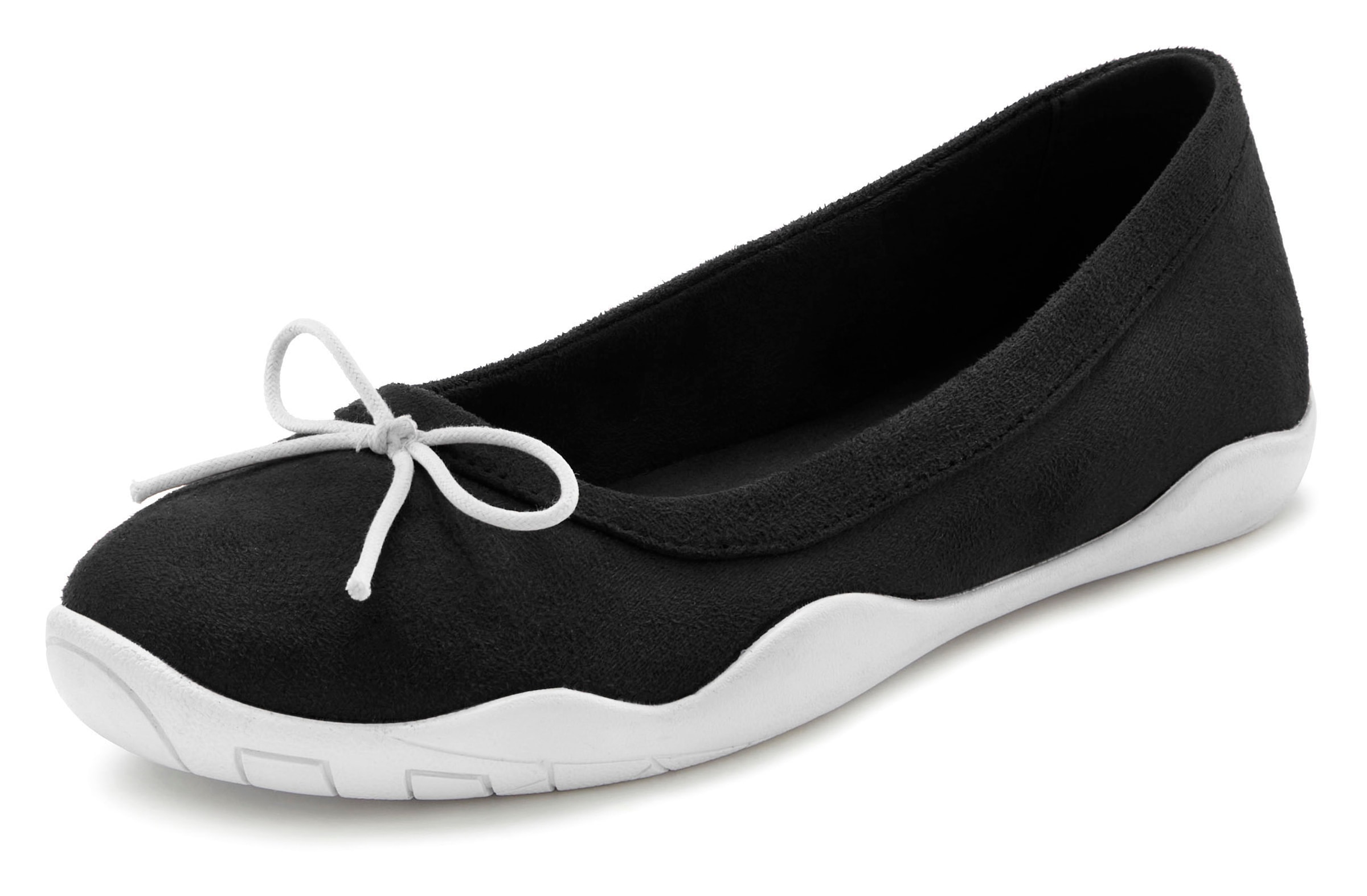 LASCANA Ballerina, leichter Freizeitschuh,Sneaker,Slipper,Halbschuh, flache Sohle VEGAN