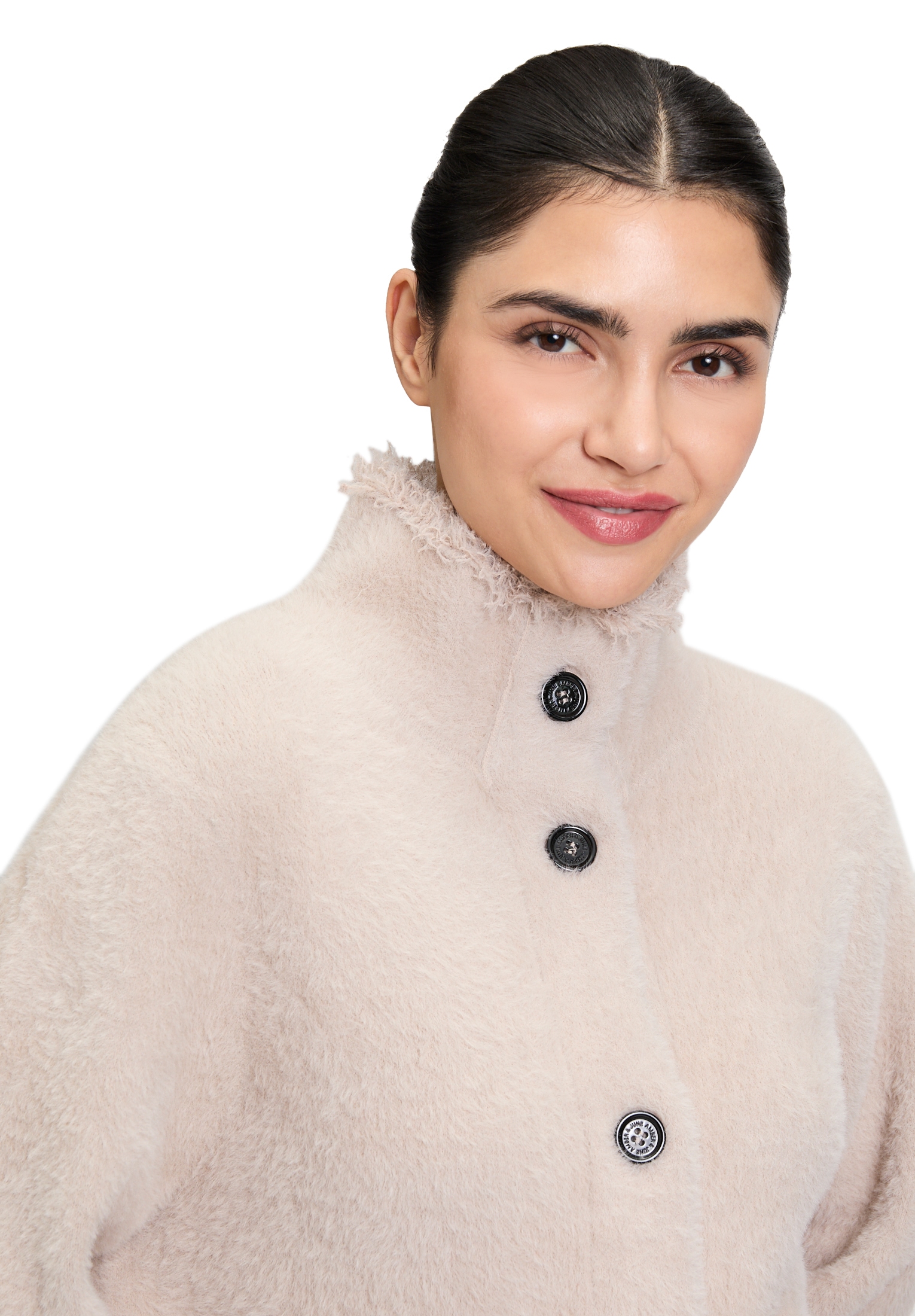 Amber & June Strickjacke »Winter-Strickjacke mit aufgesetzter Brusttasche«