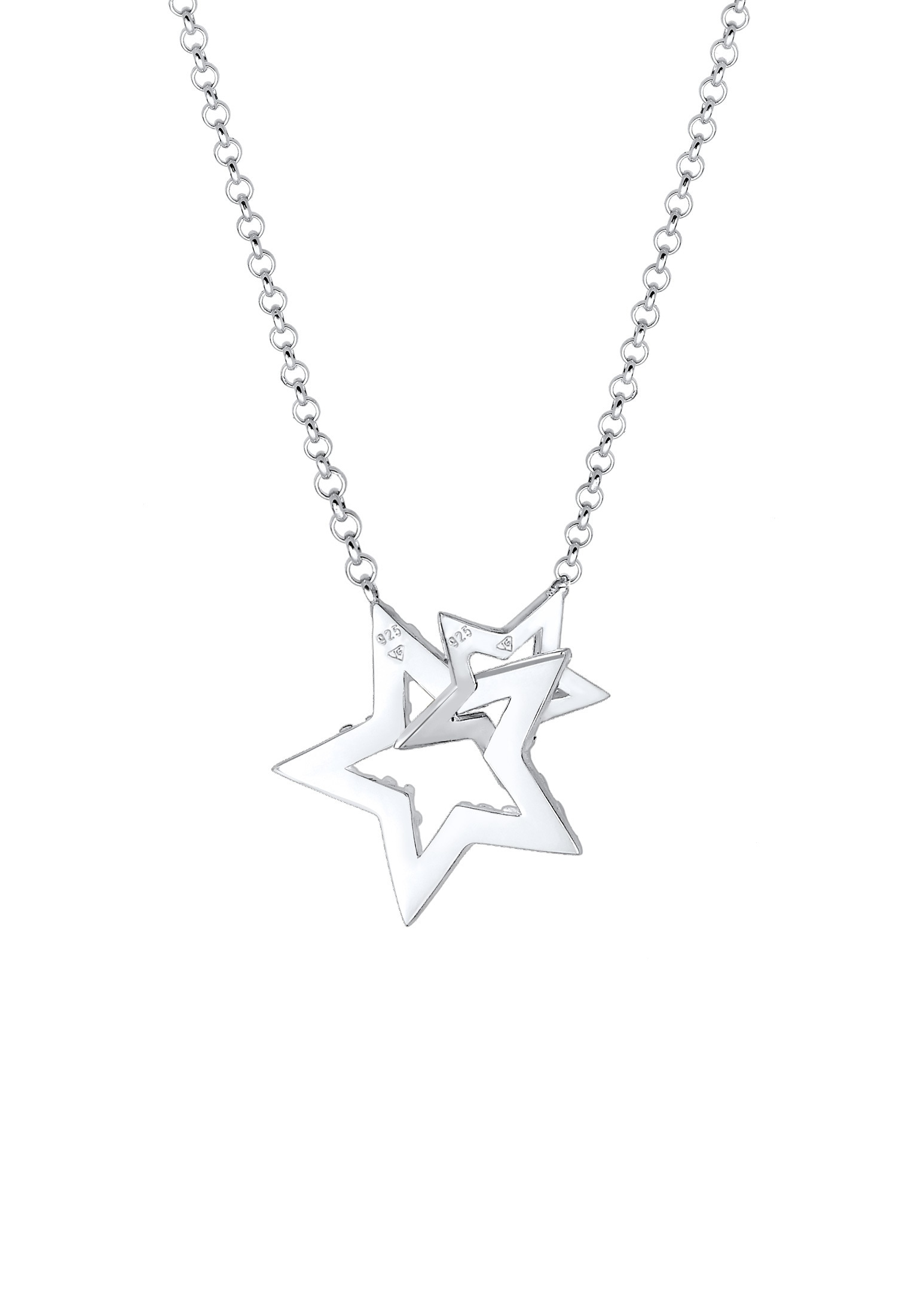 Elli Silberkette »Halskette Stern Weiß 925 Sterling Silber, mit Kristallen von Swarovski®«
