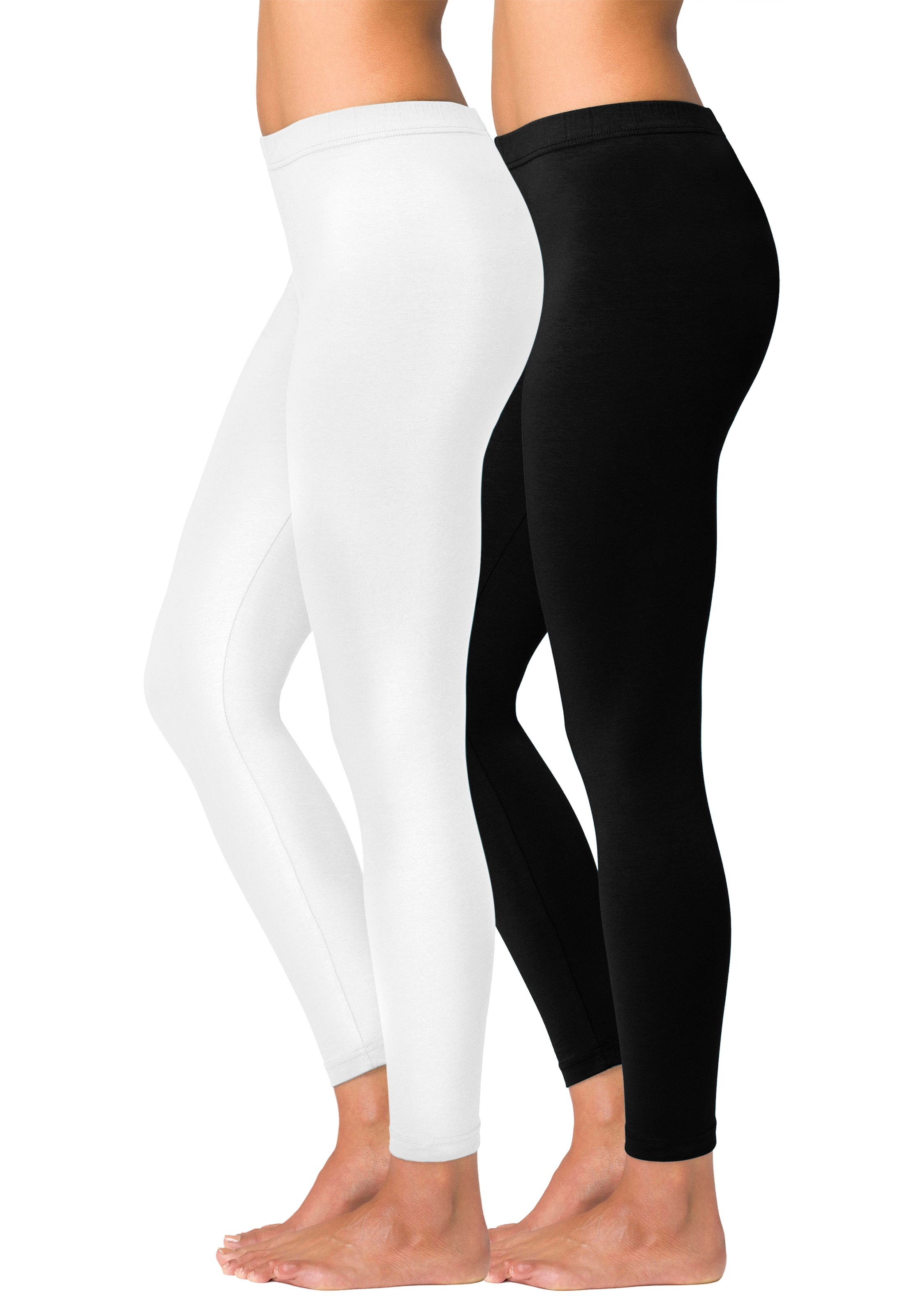 Vivance active Leggings, (2er-Pack), mit Gummibund, Loungewear