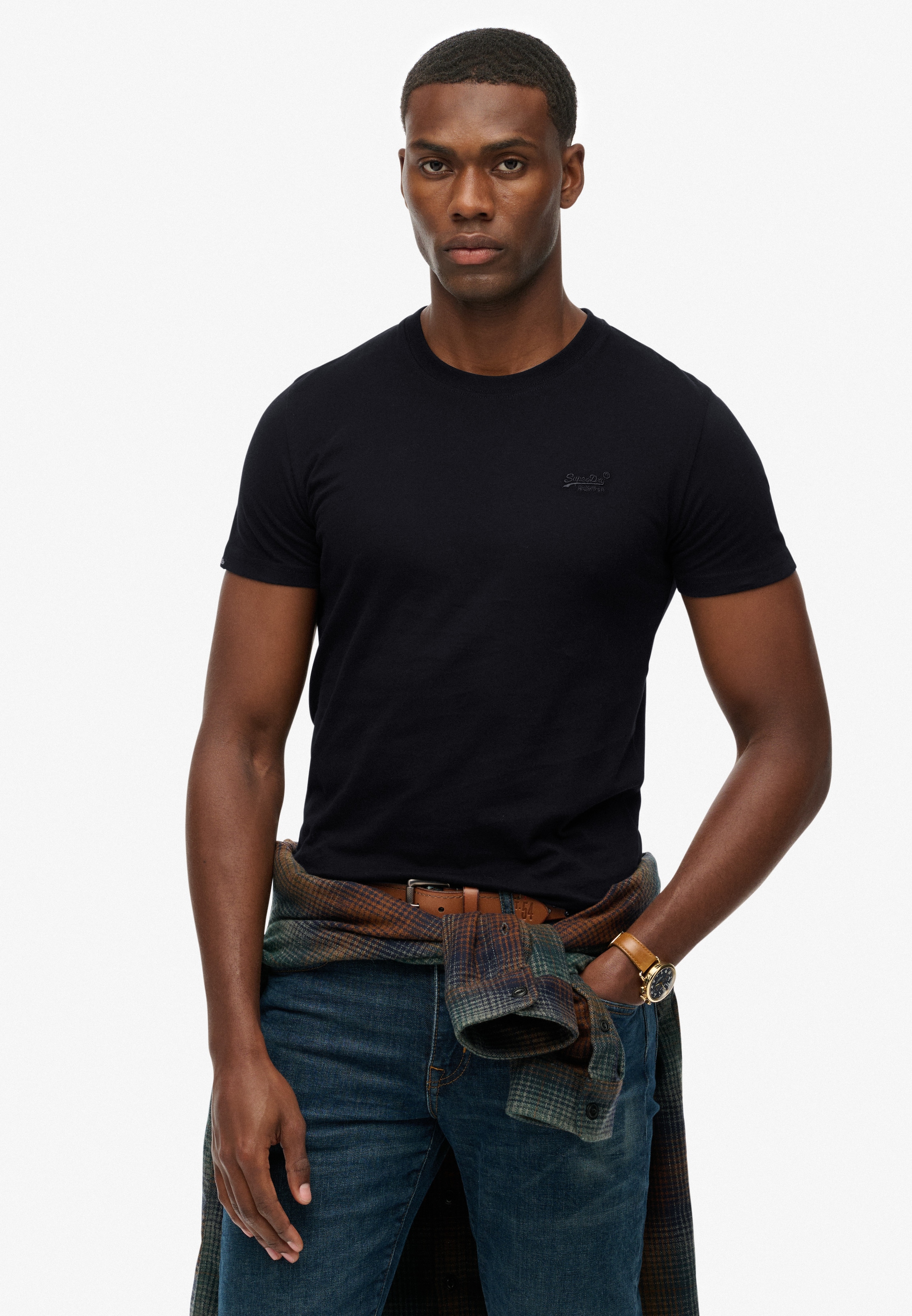 Superdry Rundhalsshirt »Vintage Logo Emb Te« schmale Passform, aus Baumwolle und Single Jersey, mit Stickerei