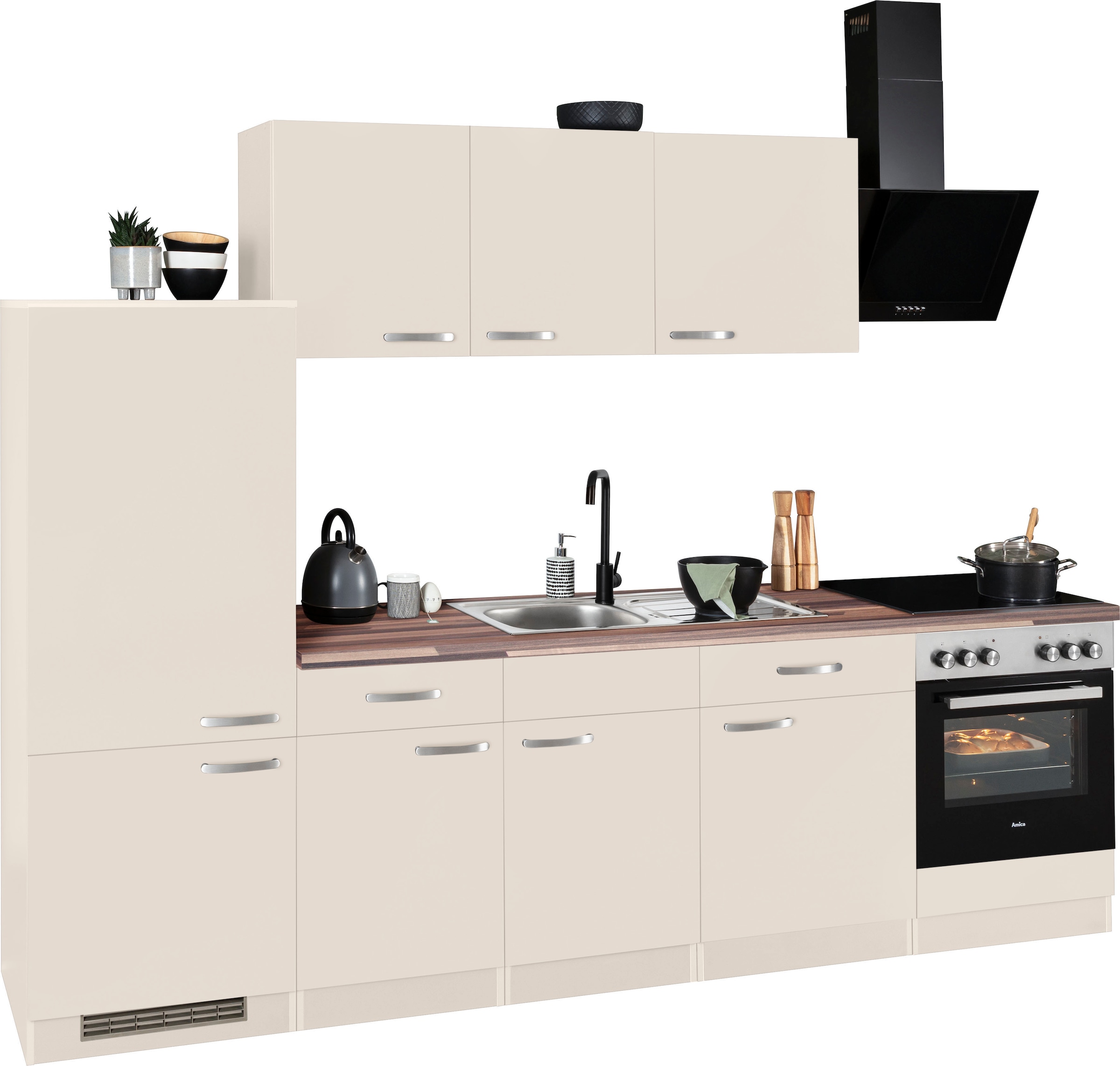 wiho Küchen Küchenzeile »Kansas«, mit E-Geräten, Breite 280 cm bestellen im  OTTO Online Shop