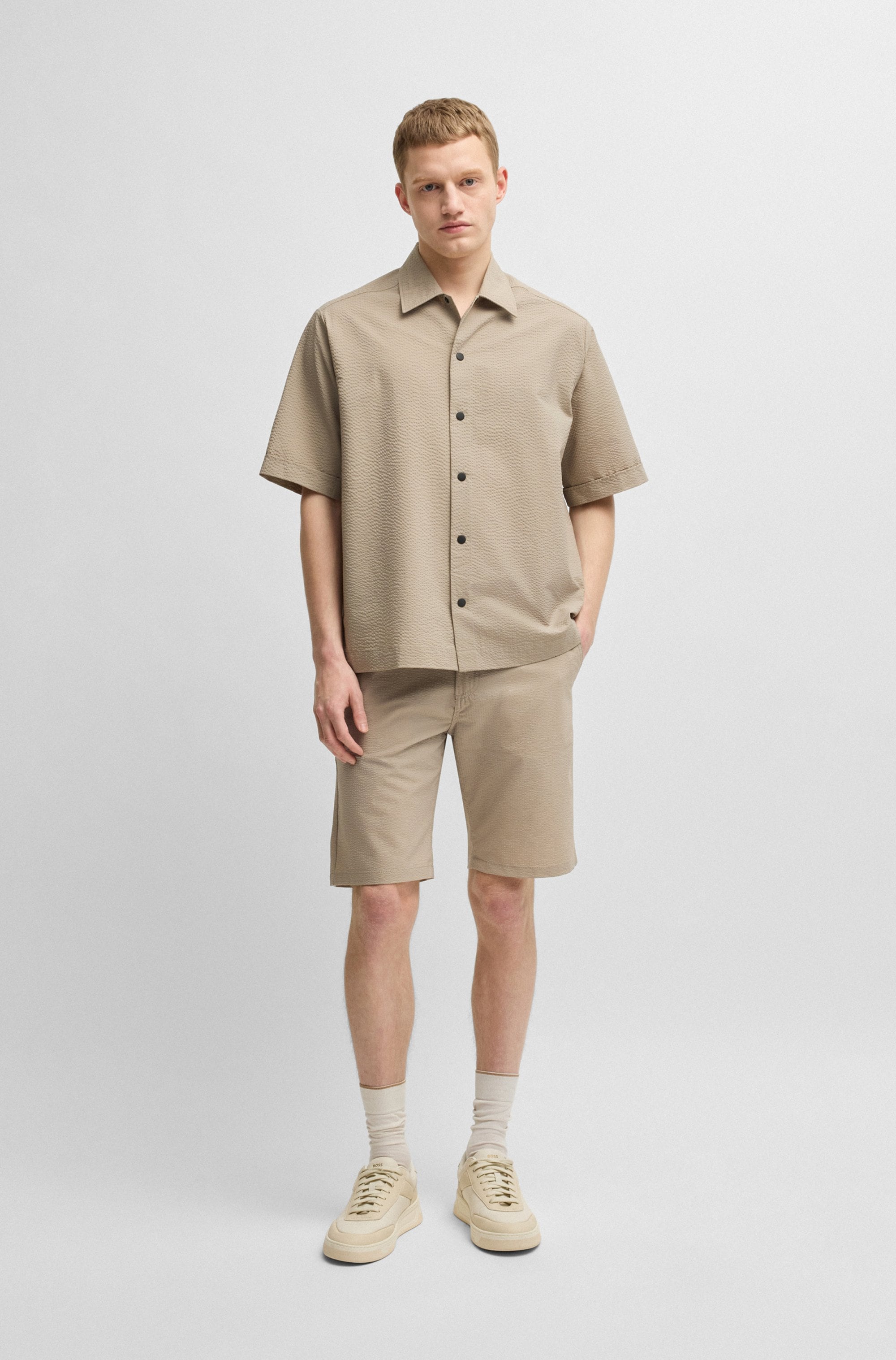 BOSS ORANGE Chinoshorts »tapered DS«, mit Kordelzug