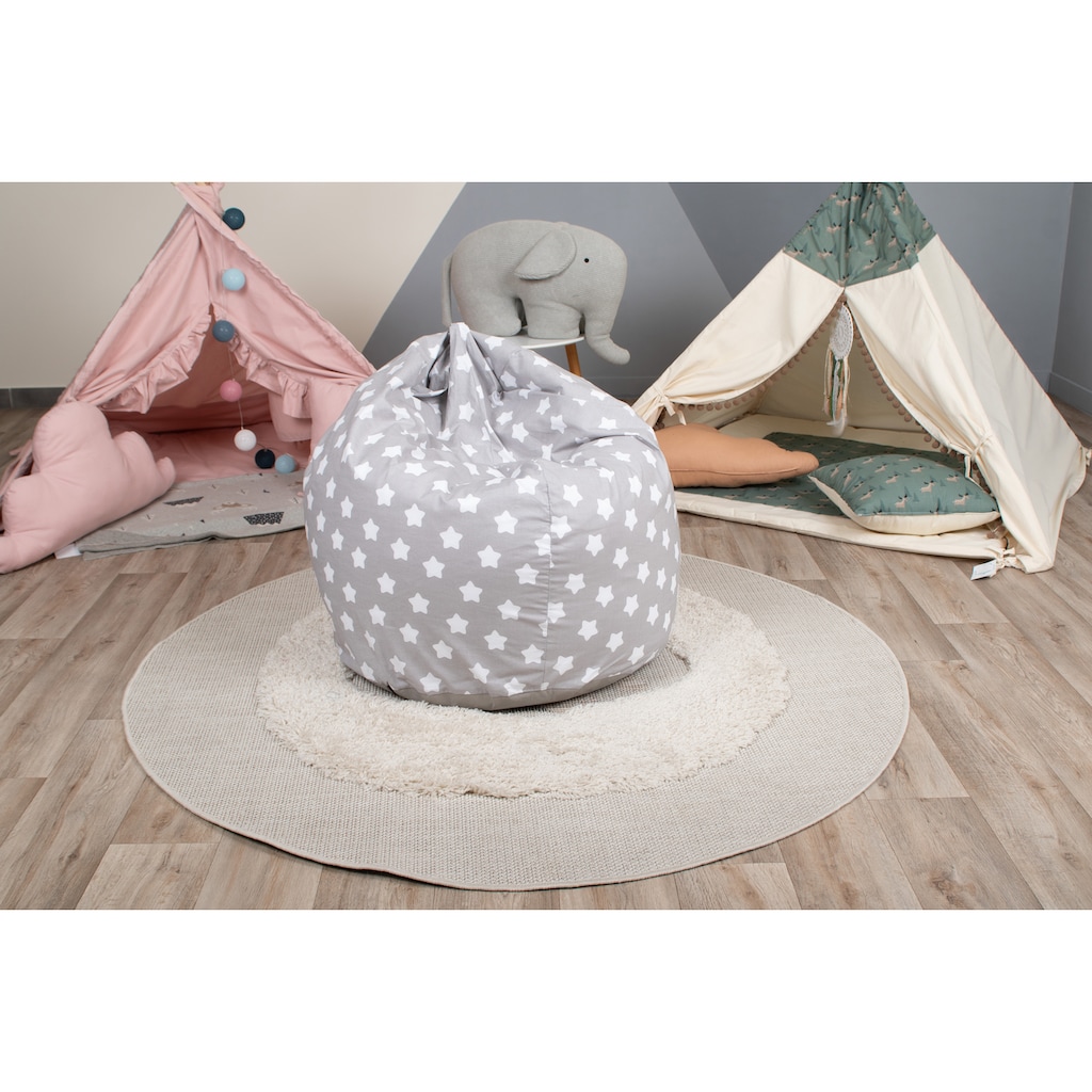 Knorrtoys® Sitzsack »Drop, Grey White Stars«