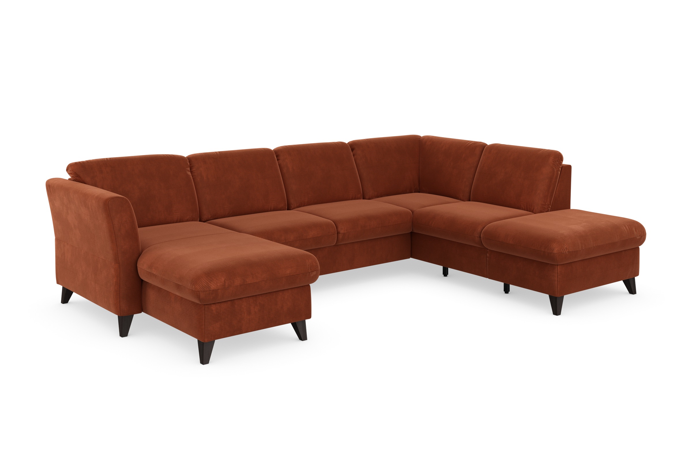 Home affaire Wohnlandschaft »Trelleborg U-Form« wahlweise mit Bettfunktion und Bettkasten, inkl. Federkern-Polsterung