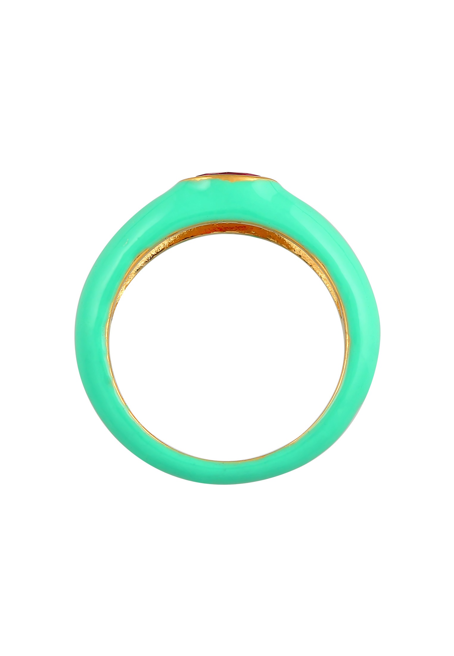 Elli Silberring »Ring Zirkonia Oval Solitär Emaille 925 Silber«