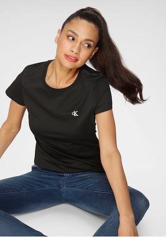 Calvin Klein Jeans T-Shirt »CK EMBROIDERY SLIM TEE«, mit gesticktem CK Logo auf der Brust kaufen